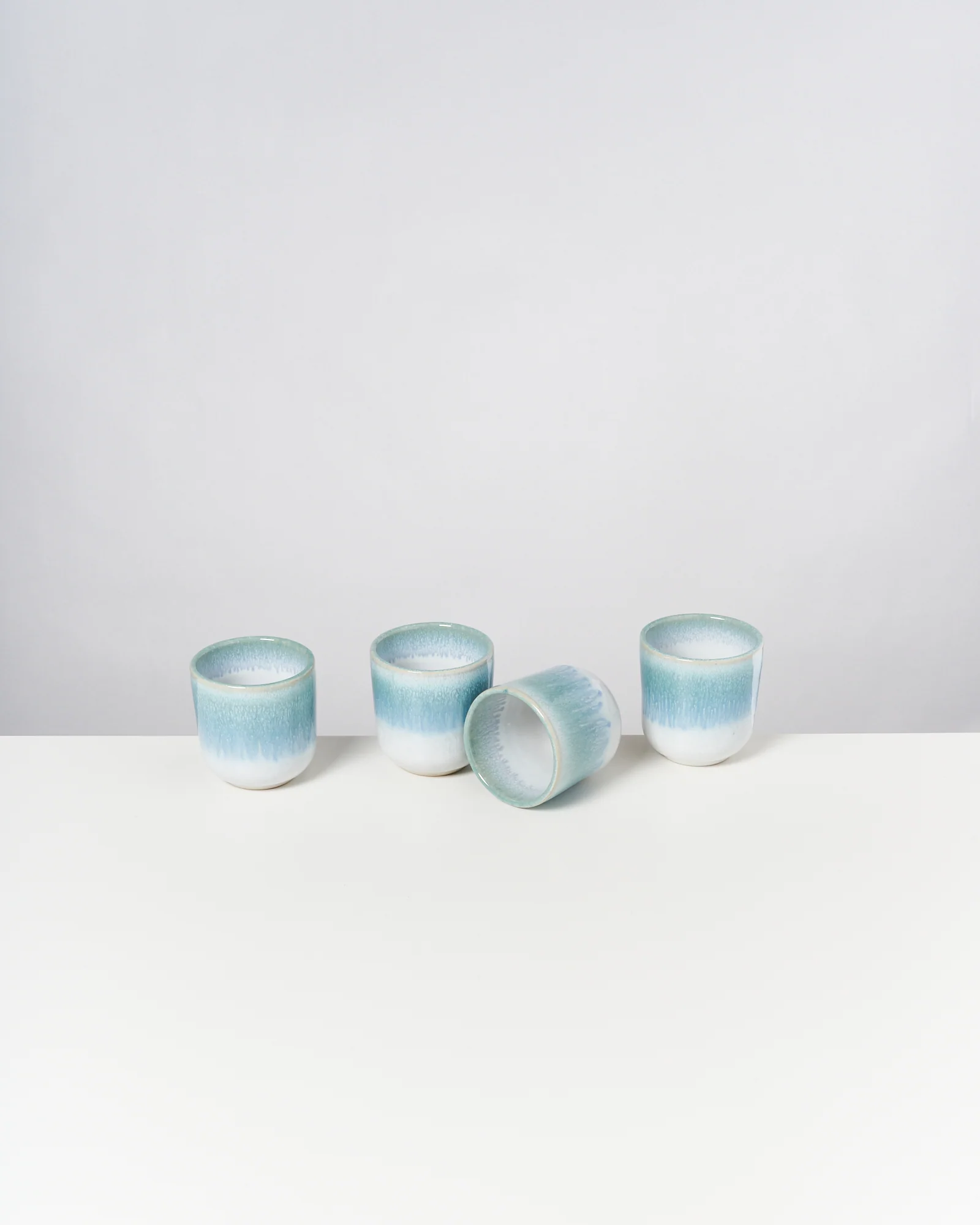 Alcachofra Becher klein grünblau 4er-Set