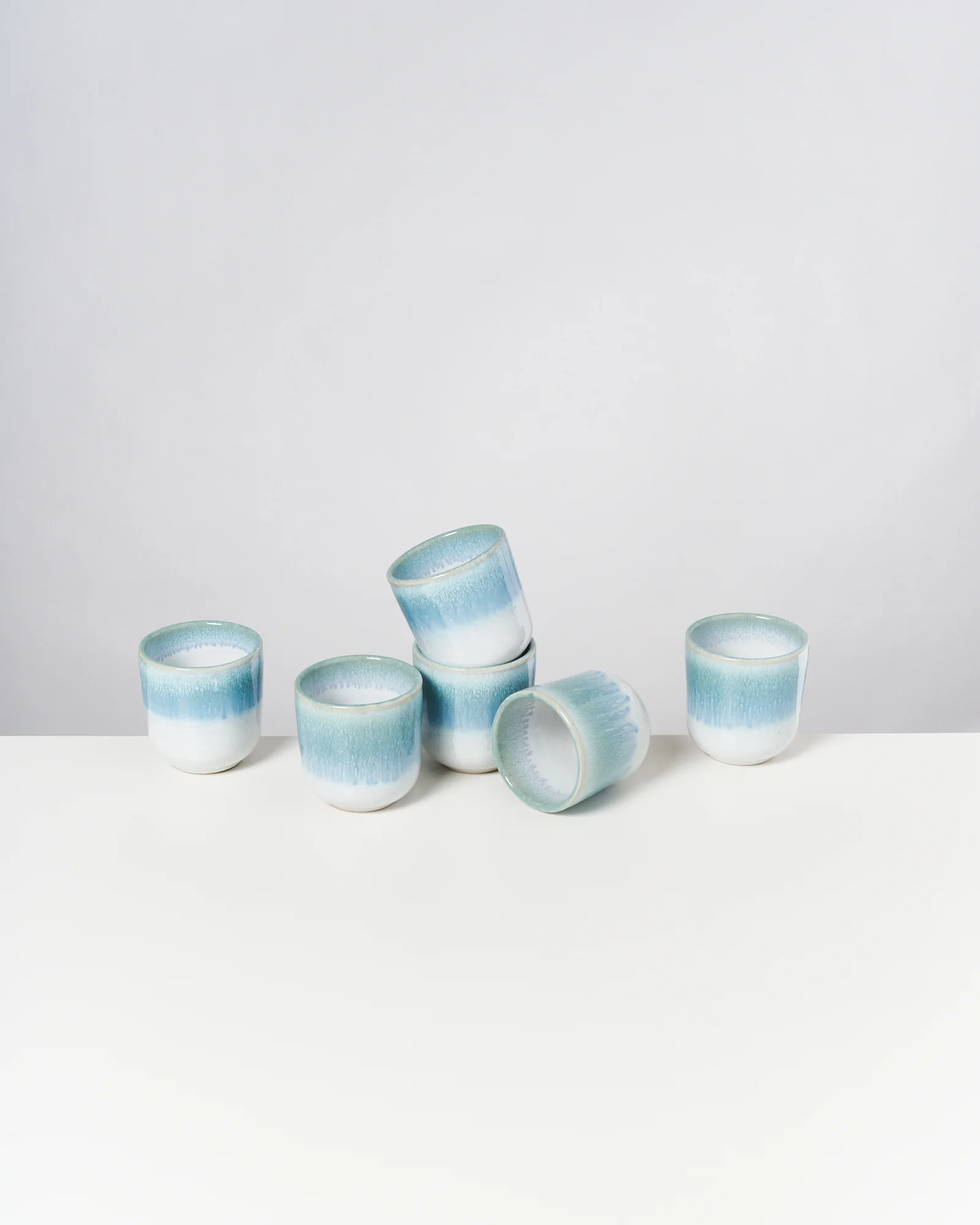 Alcachofra Becher klein grünblau 6er-Set