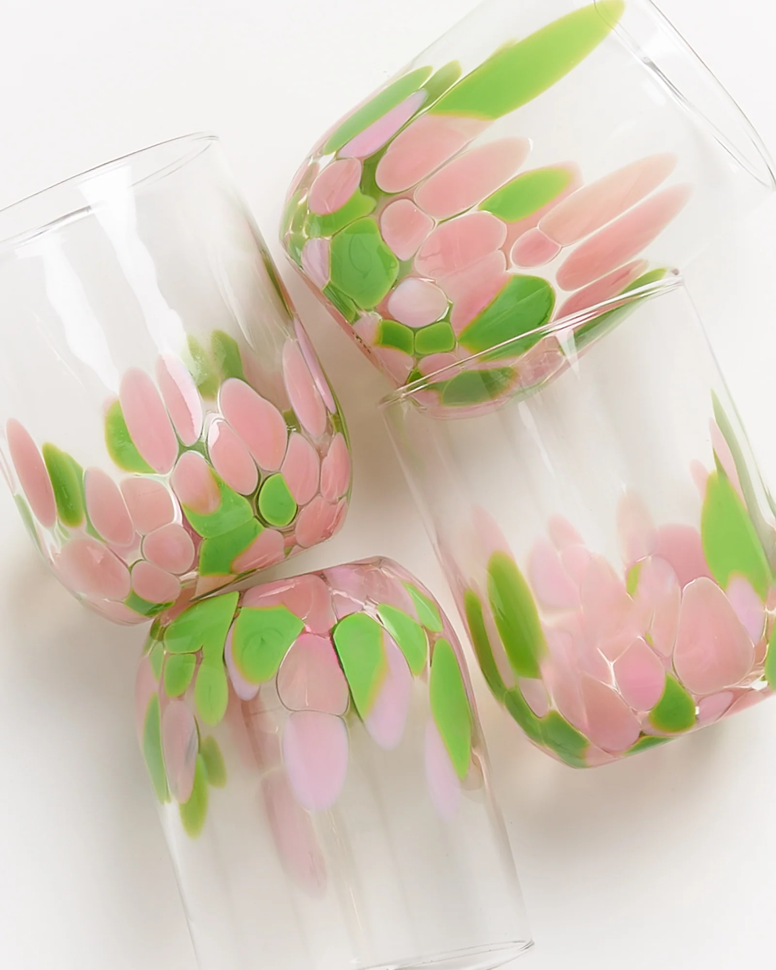 Alegria Glas groß rosa grün 4er-Set - Image 4