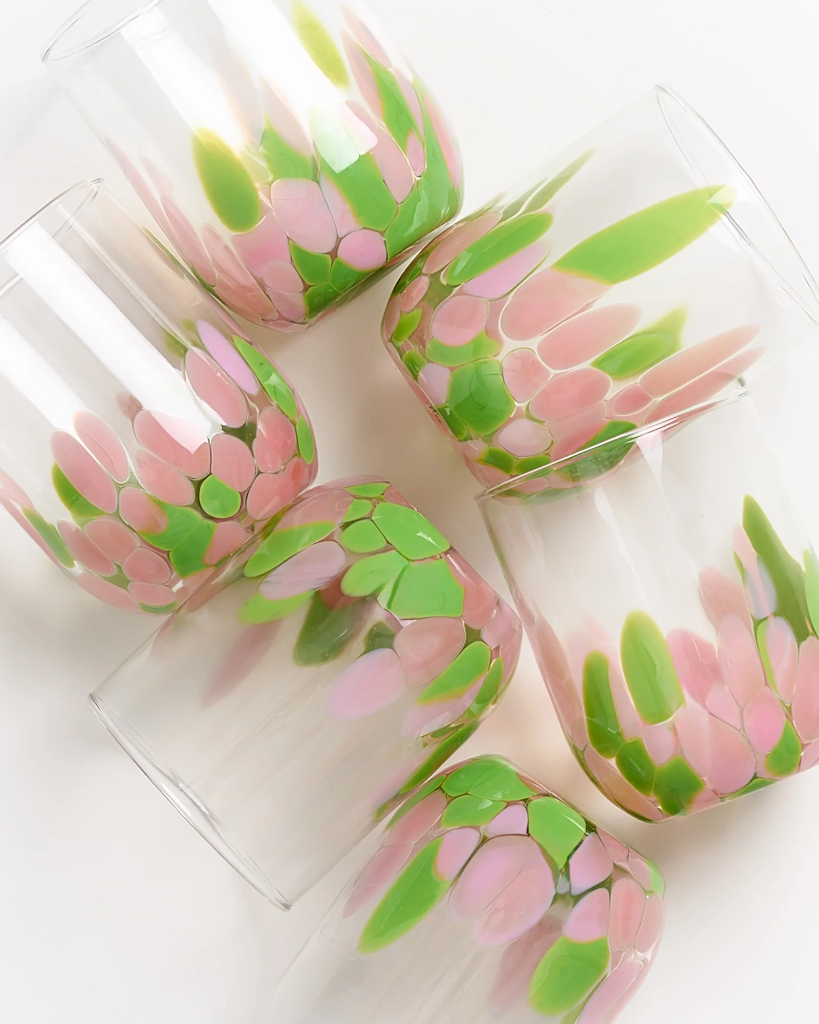 Alegria Glas groß rosa grün 6er-Set - Image 2