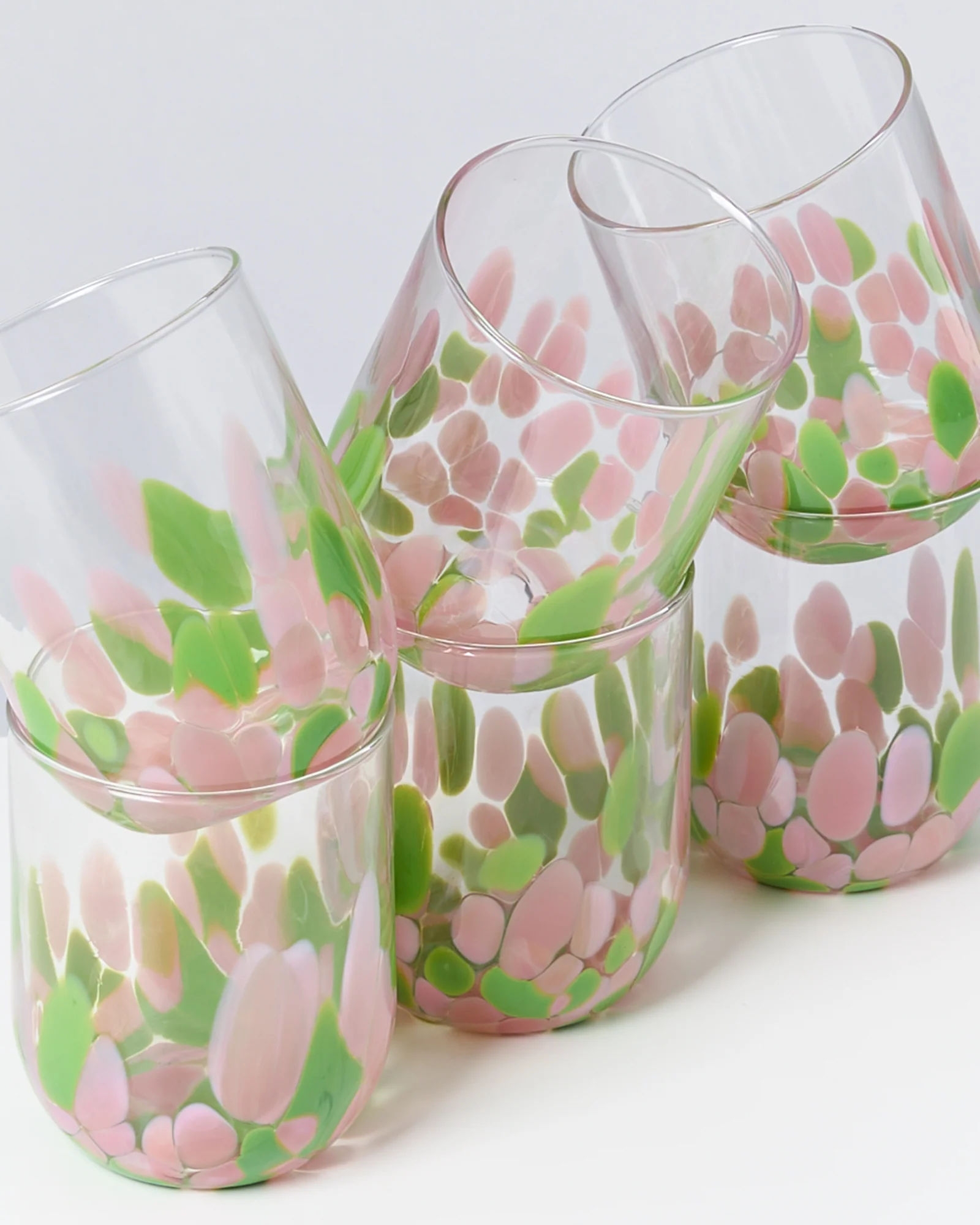 Alegria Glas groß rosa grün 6er-Set - Image 4