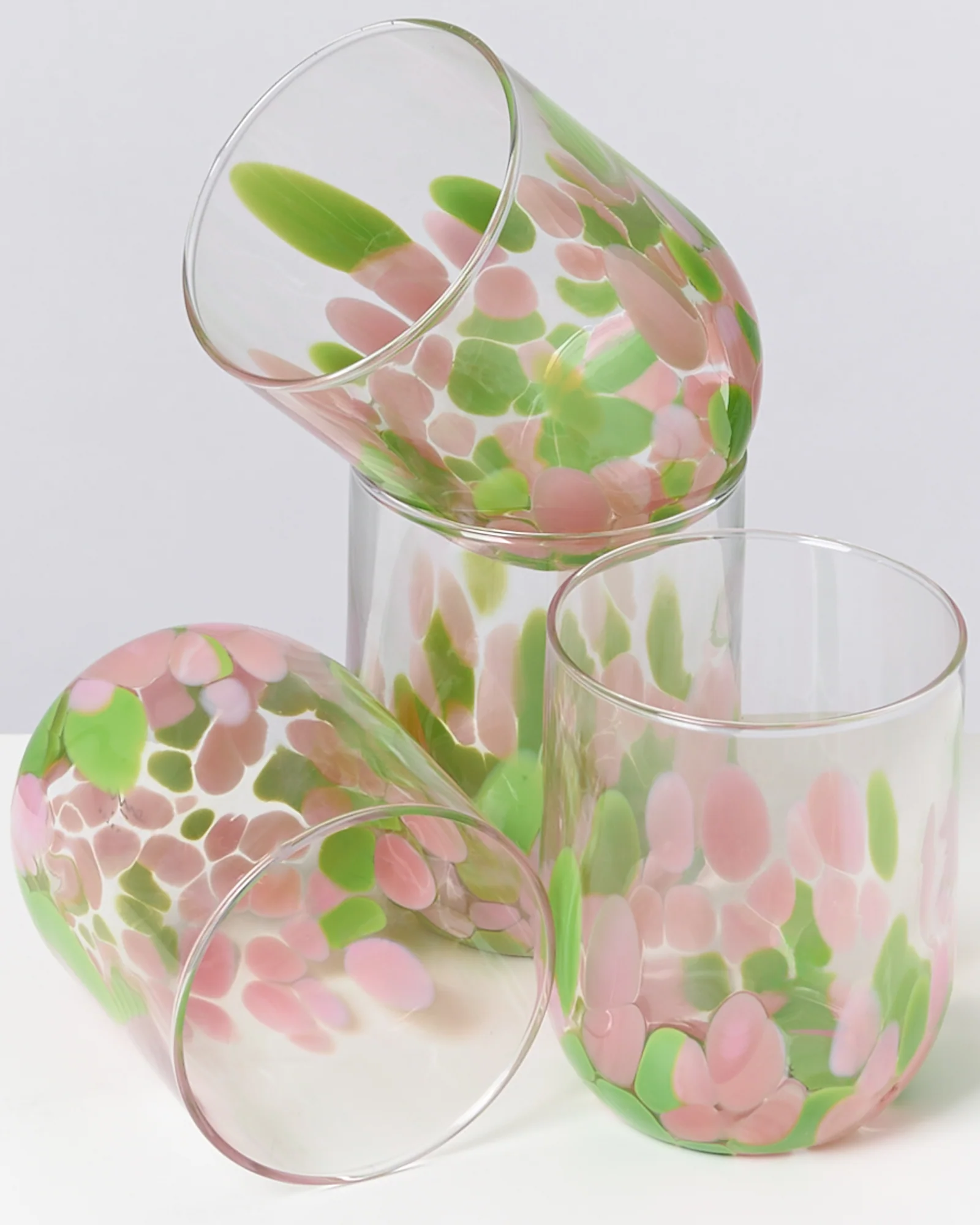 Alegria Glas groß rosa grün - Image 2