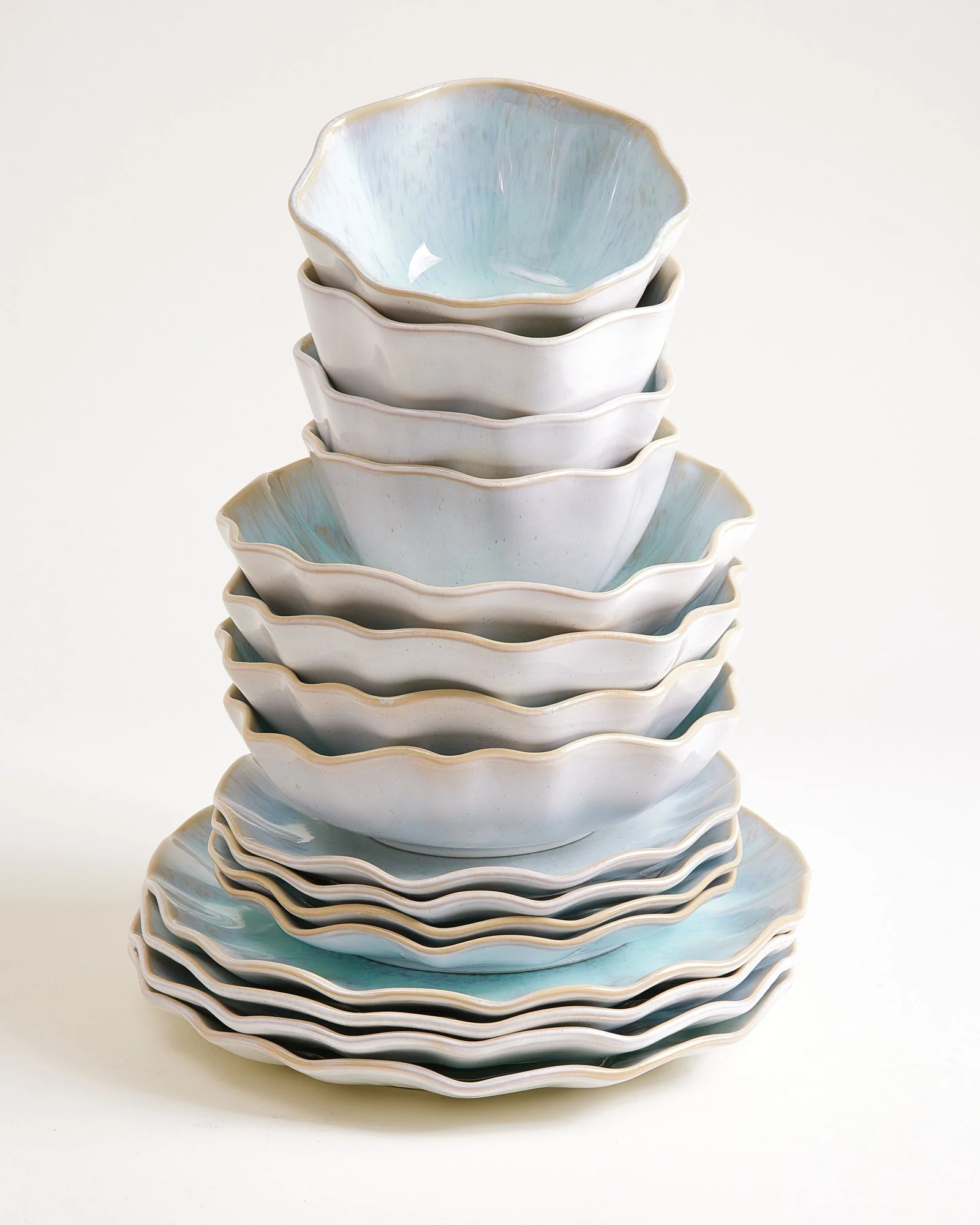 Areia Geschirr-Set shell azur 16-teilig