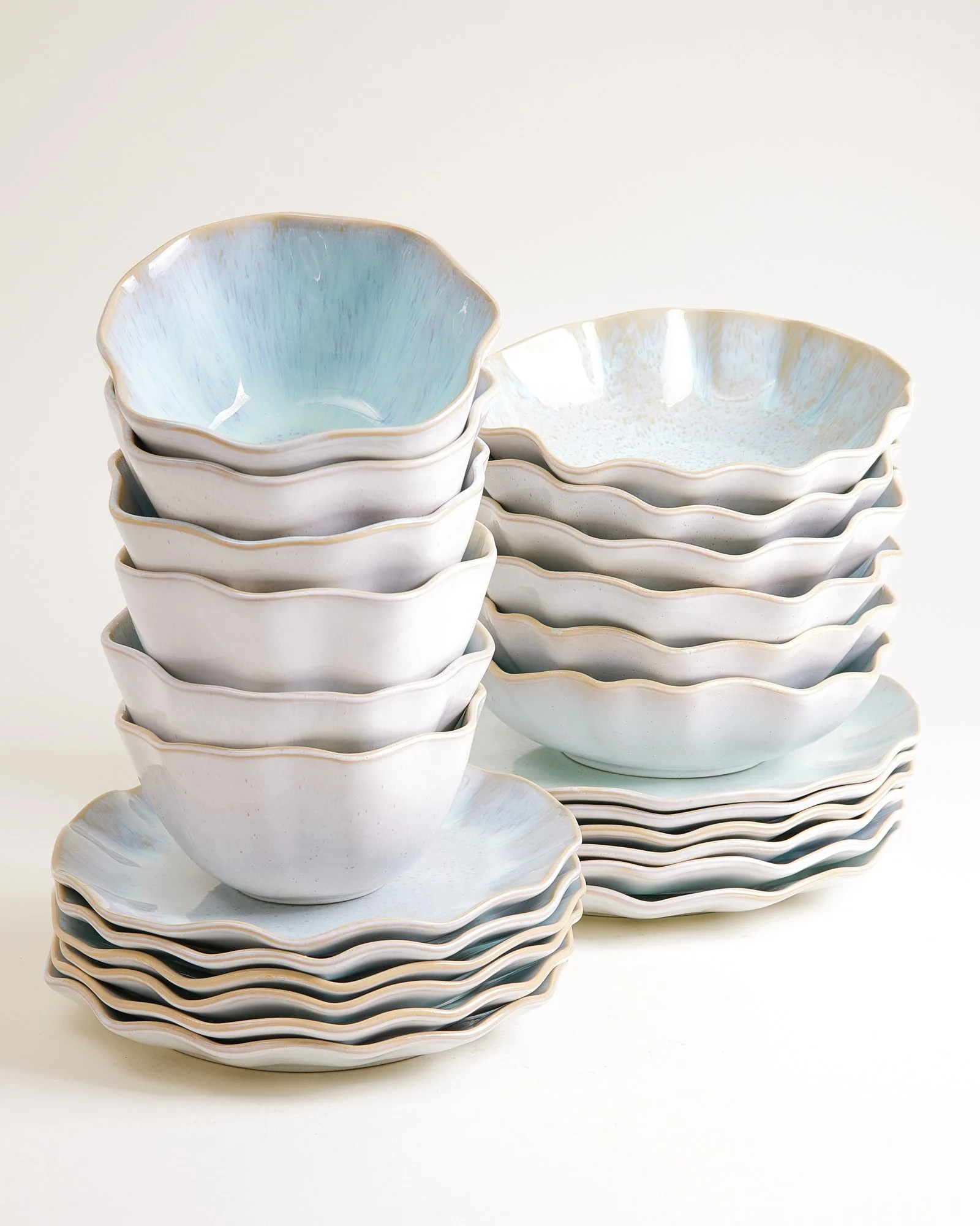 Areia Geschirr-Set shell azur 24-teilig