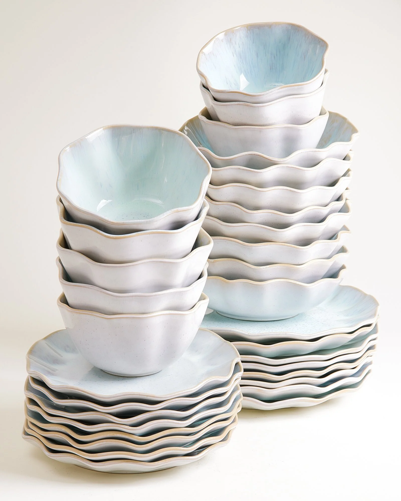 Areia Geschirr-Set shell azur 32-teilig