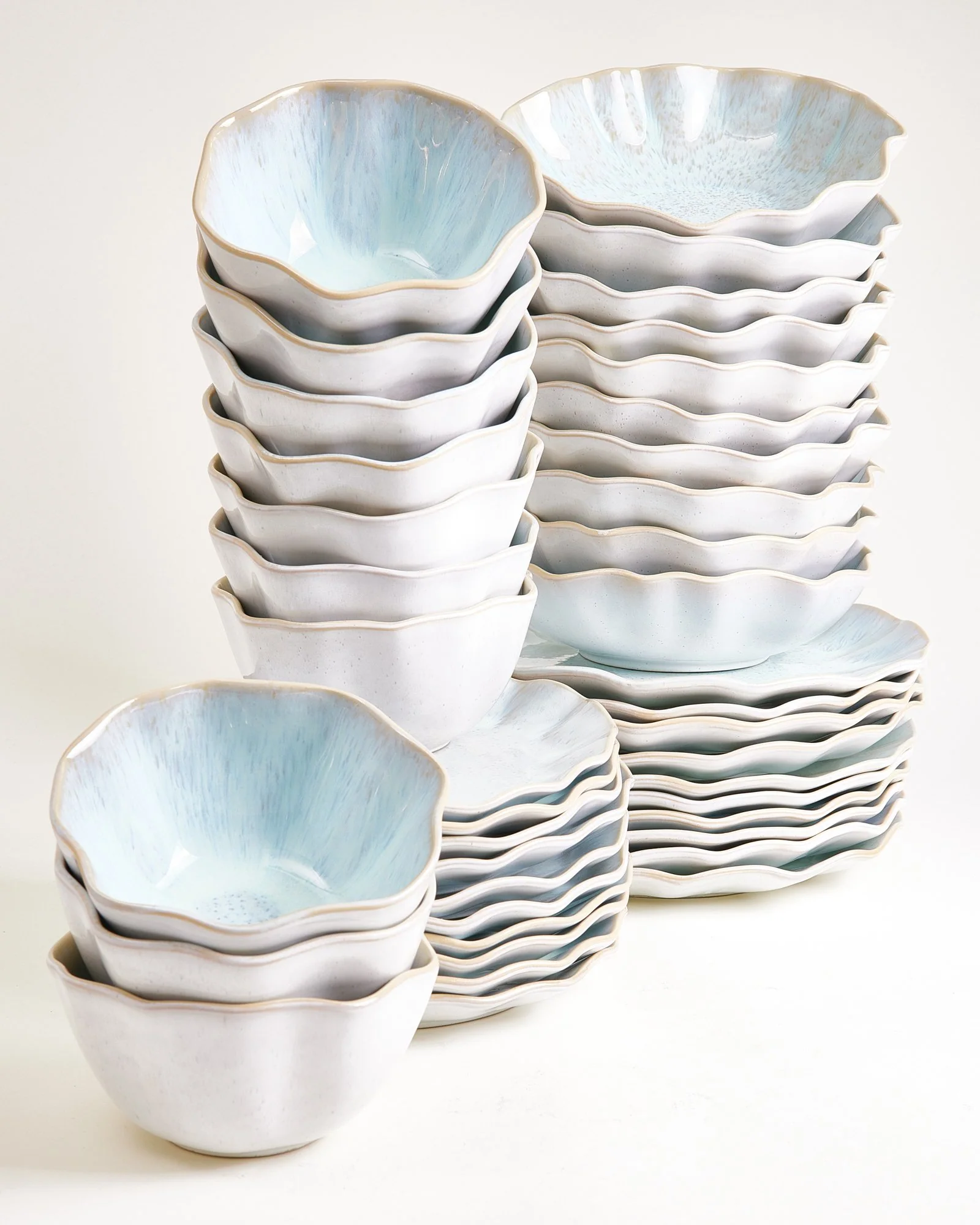 Areia Geschirr-Set shell azur 40-teilig