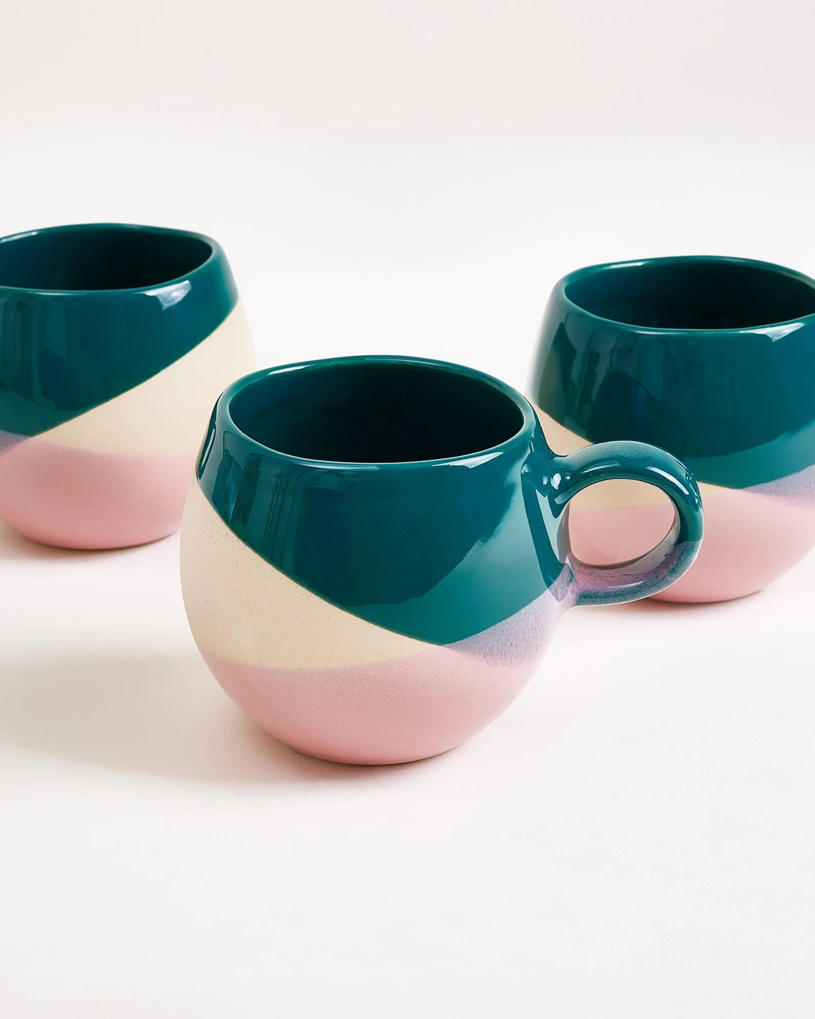 Bica Tasse klein dunkelgrün sand rosa - Image 3