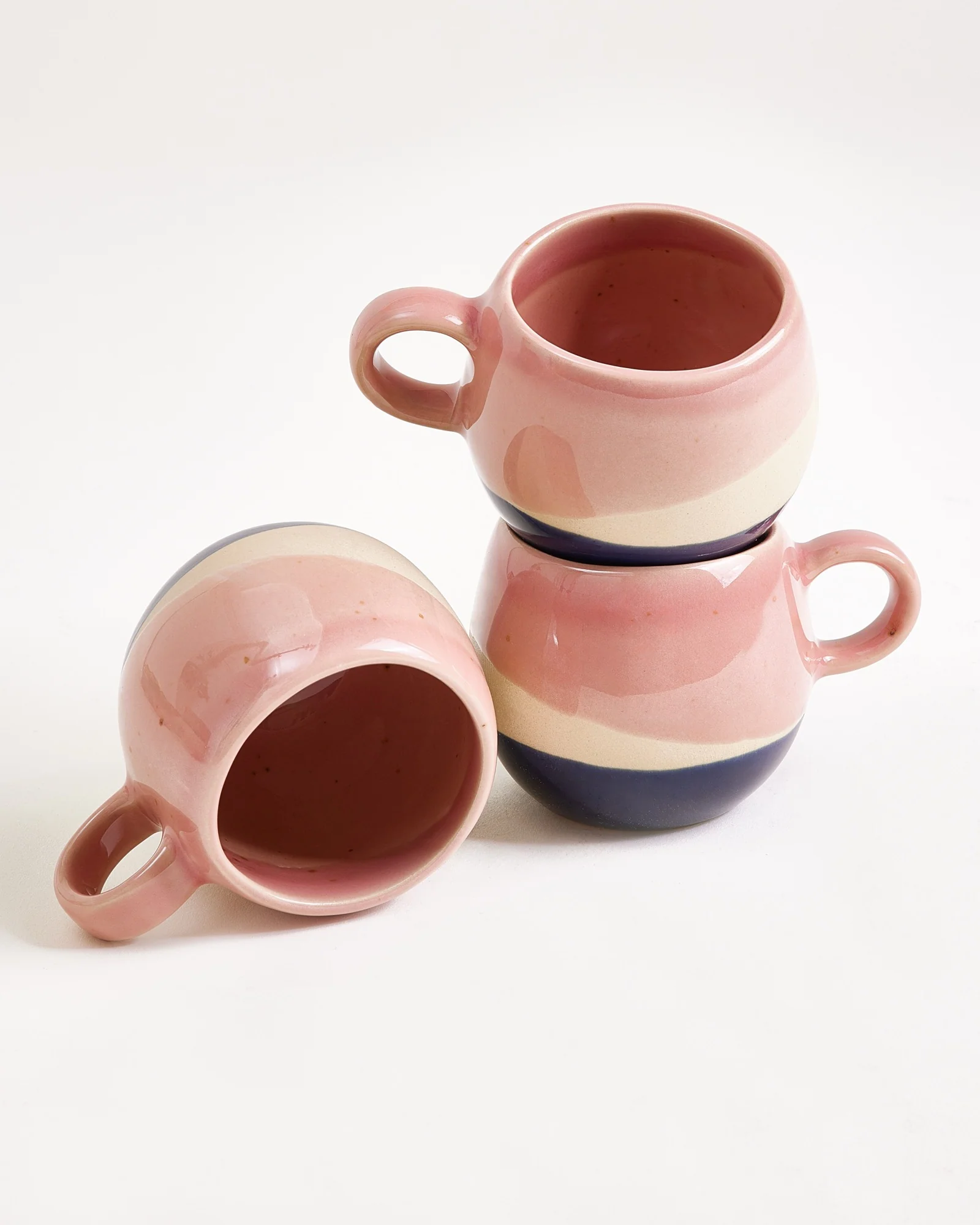 Bica Espressotasse rosa sand dunkelblau - Image 3