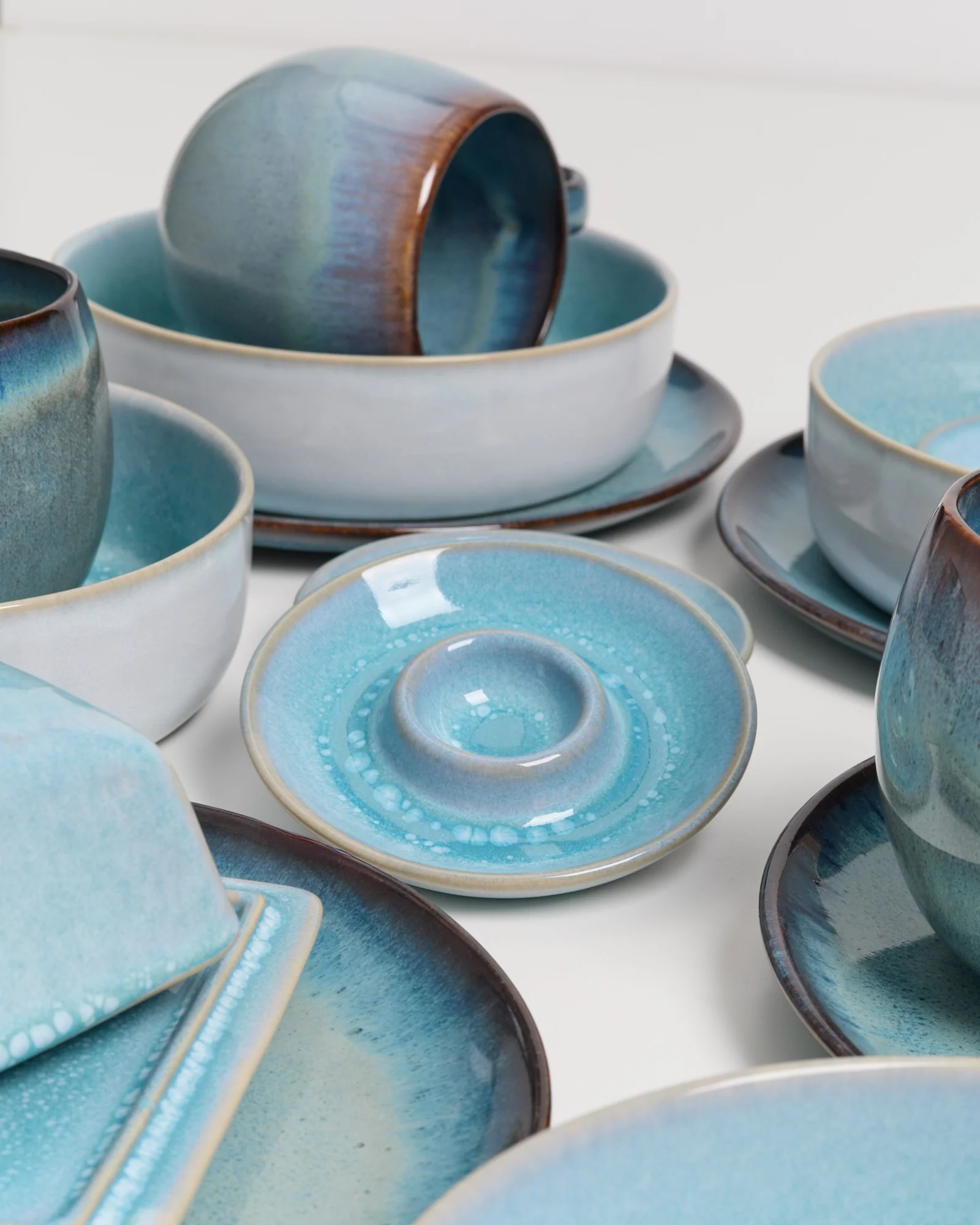Geschirr-Set Blue Horizon aqua grünblau 17-teilig - Image 2