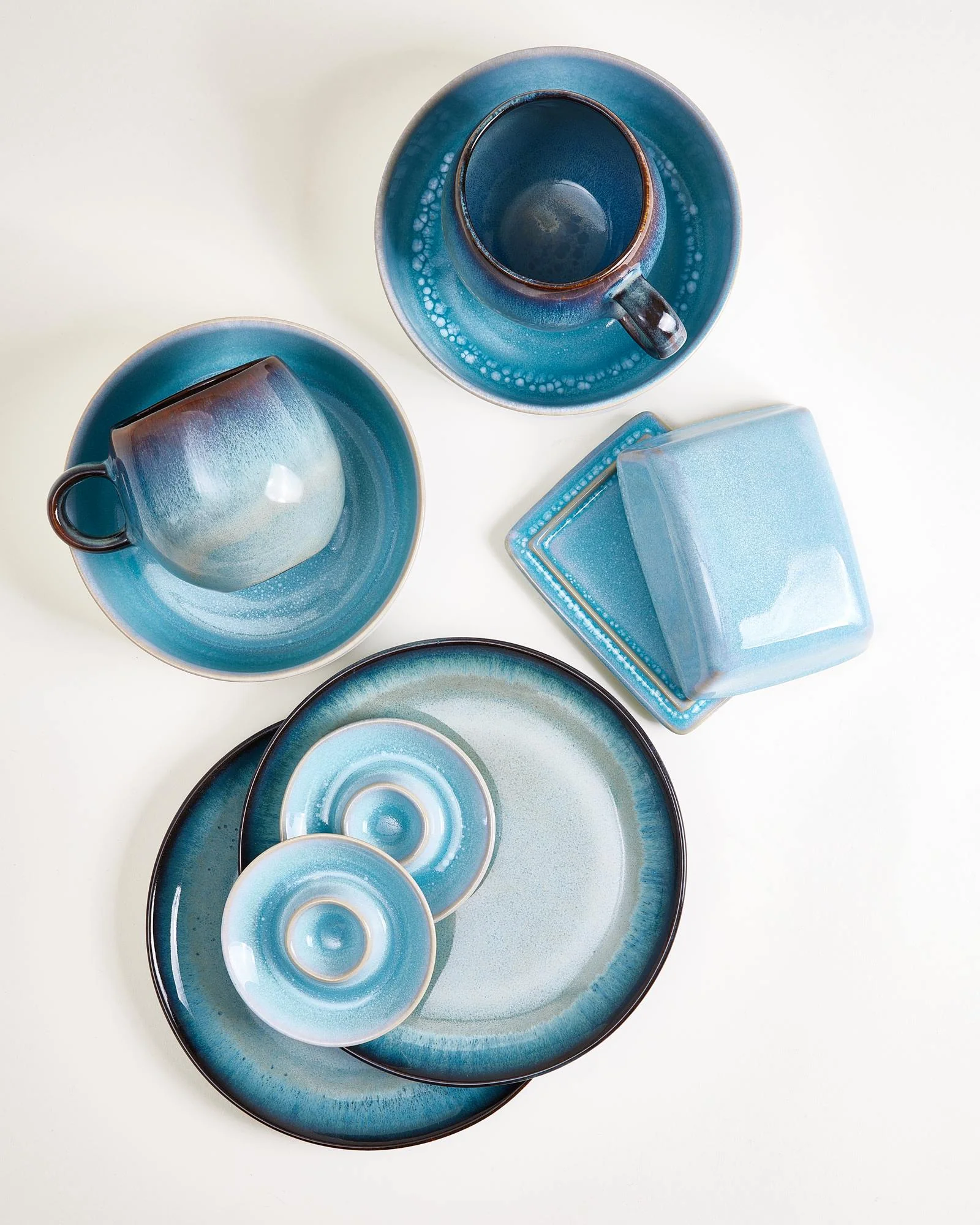 Geschirr-Set Blue Horizon aqua grünblau 9-teilig - Image 2