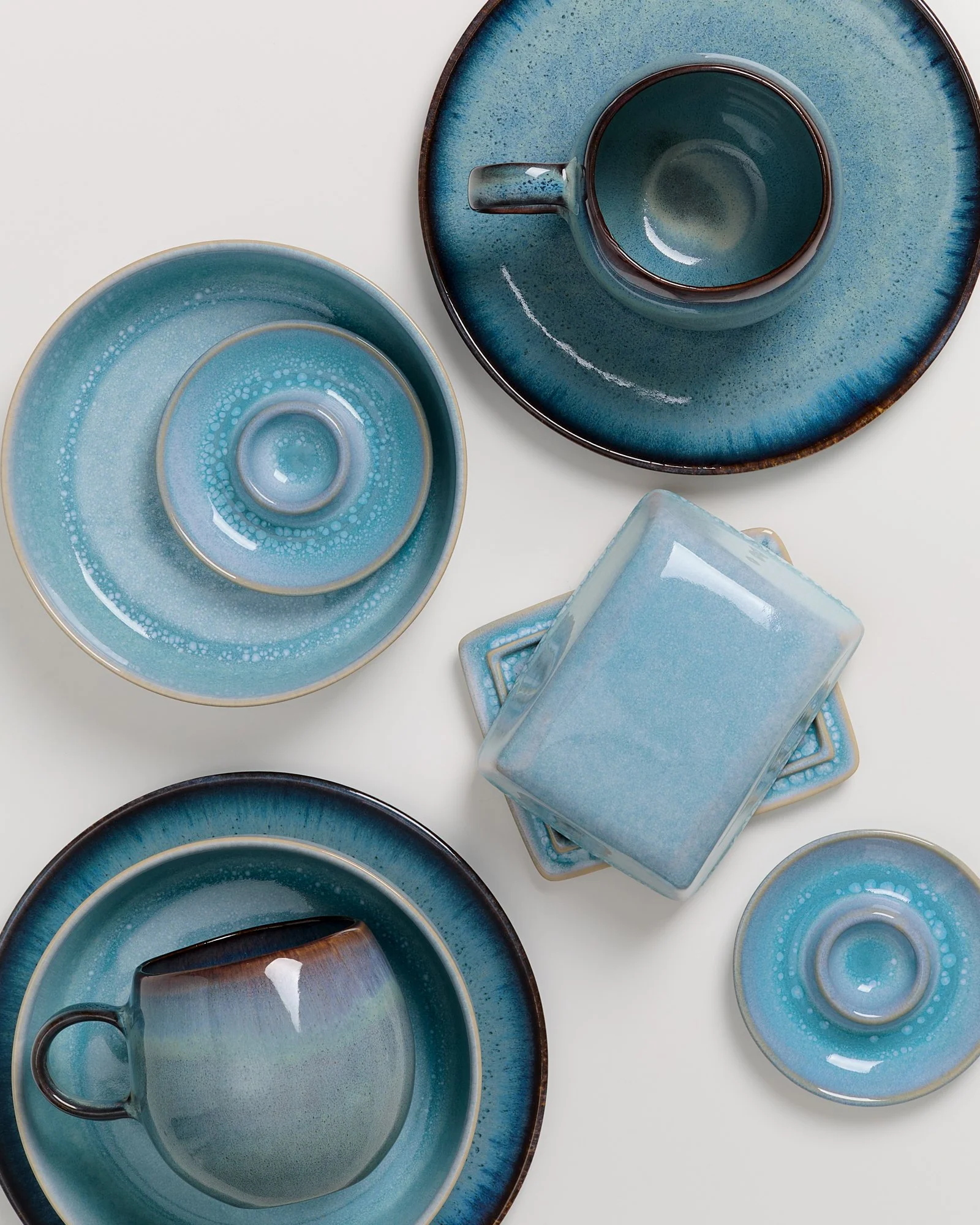 Geschirr-Set Blue Horizon aqua grünblau 9-teilig - Image 4