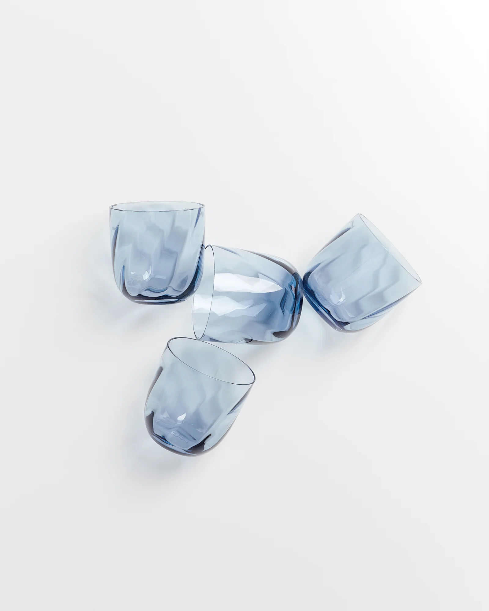 Calma Glas klein swirl blau 4er-Set - Image 4