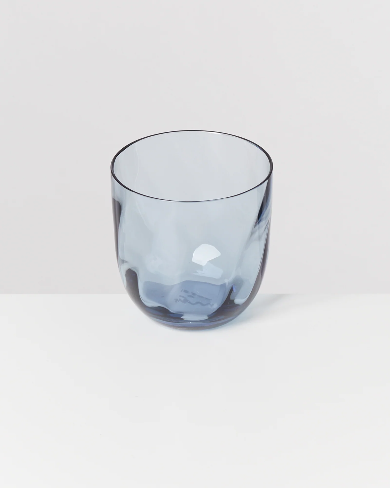 Calma Glas klein swirl blau