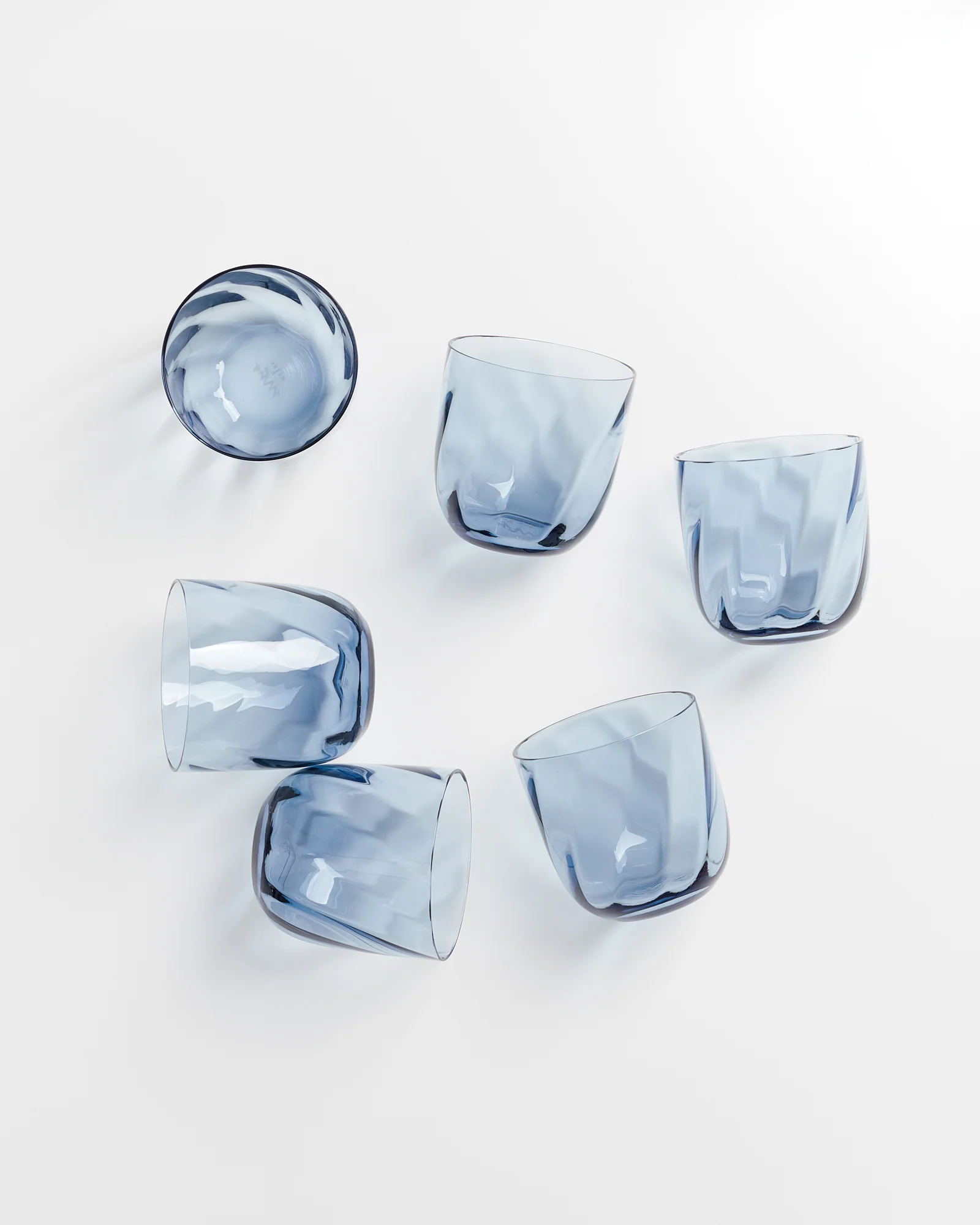 Calma Glas klein swirl blau 6er-Set - Image 4
