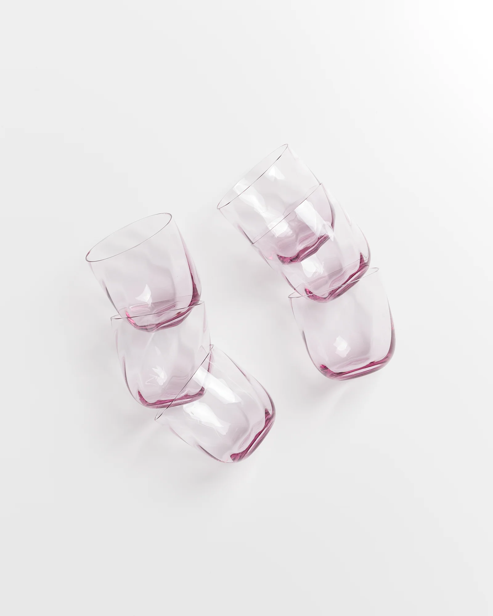 Calma Glas klein swirl lila 6er-Set - Image 4
