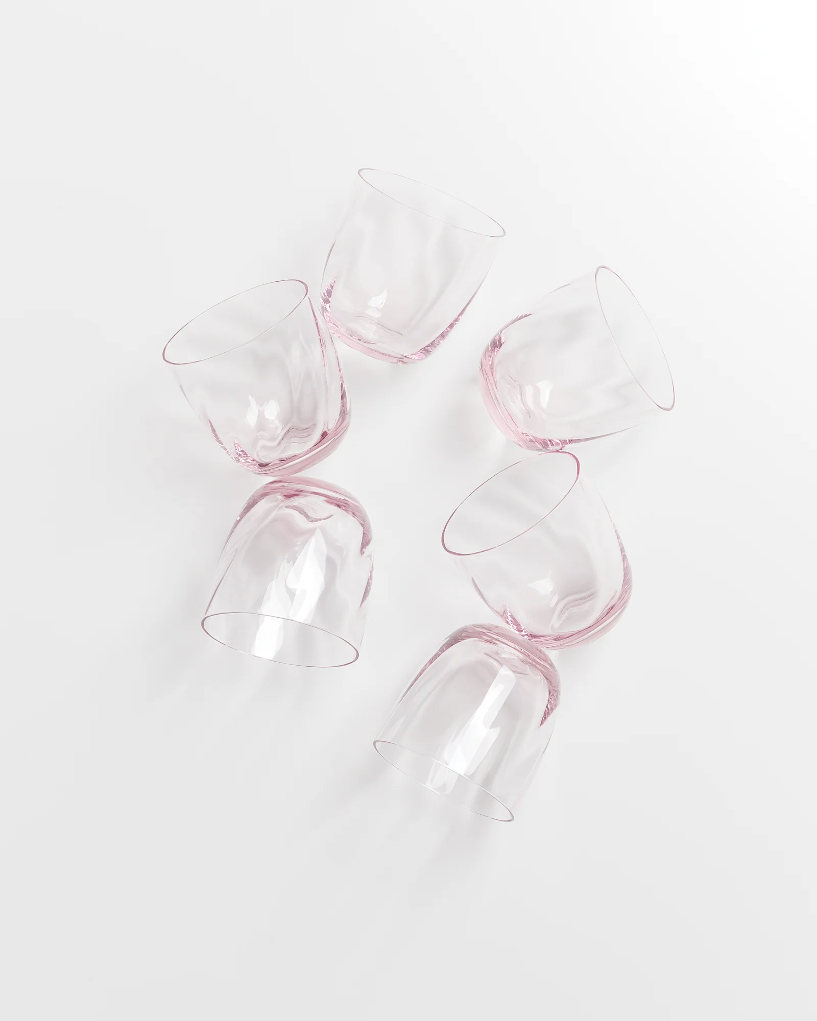 Calma Glas klein swirl rosé 6er-Set - Image 4