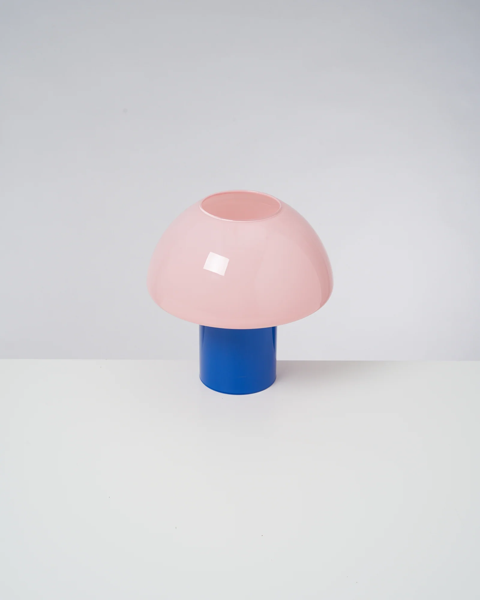 Cogumelo Glaslampe rosa blau
