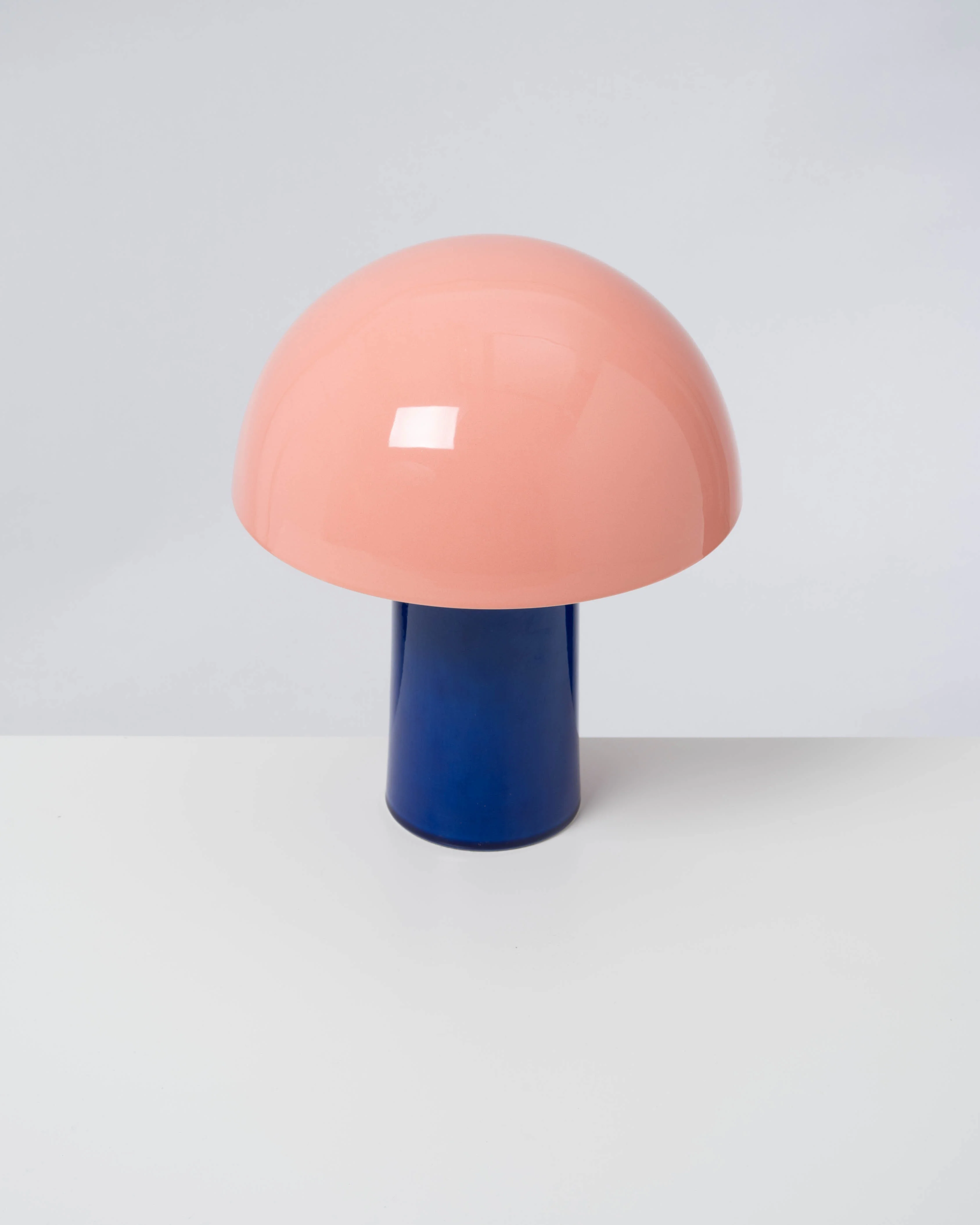 Cogumelo Keramiklampe rosa blau