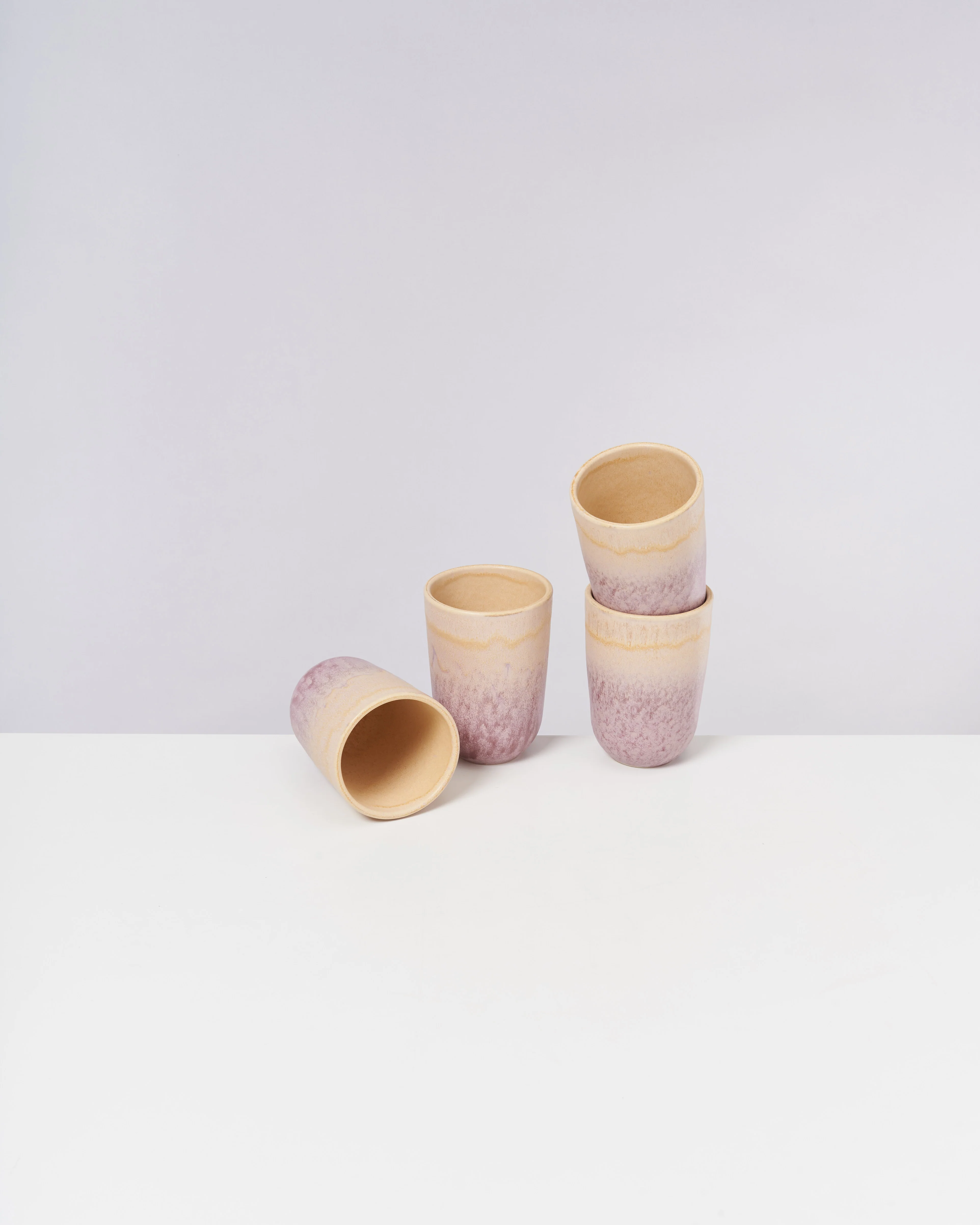 Copa Alto Becher groß apricot flieder 4er-Set
