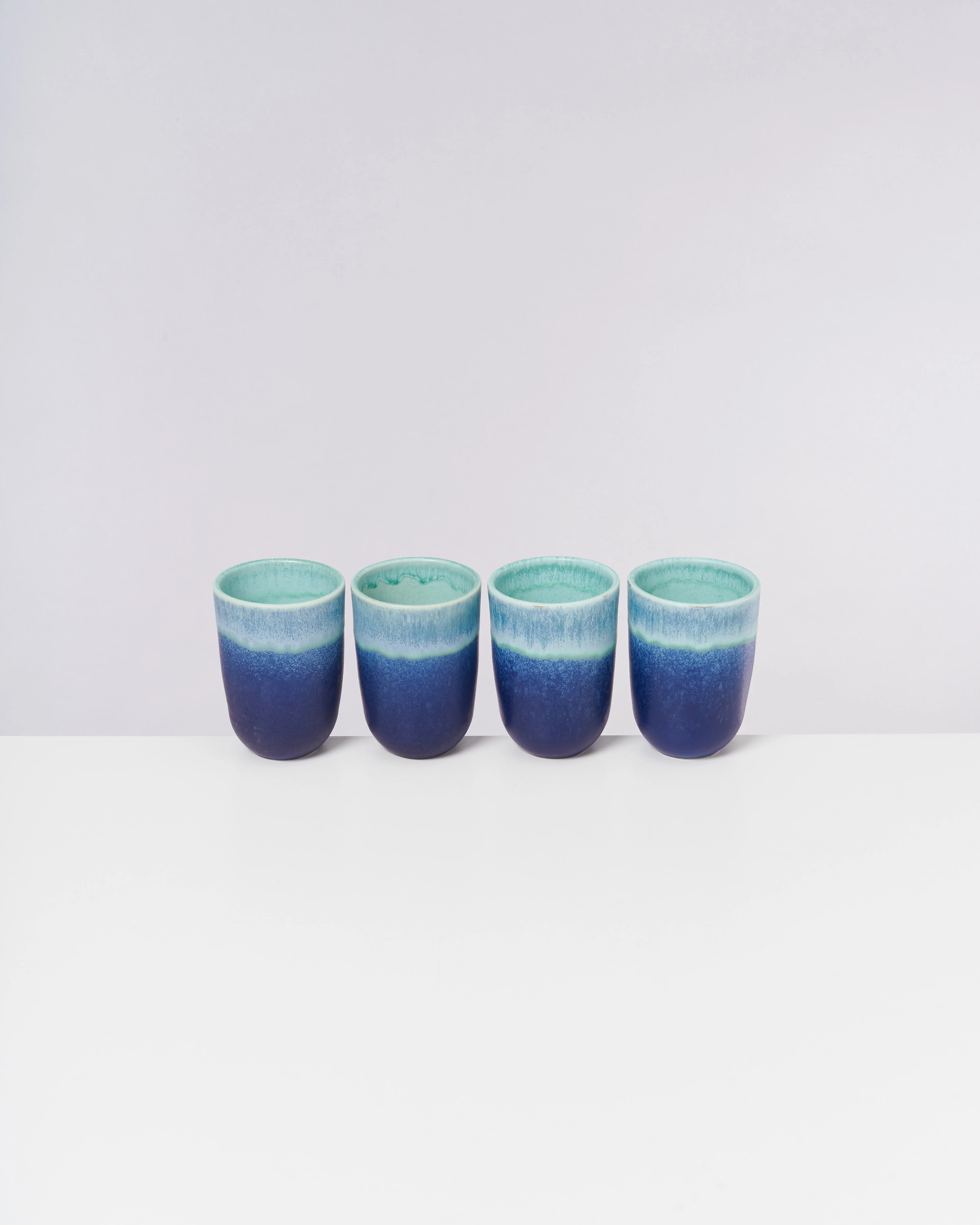Copa Alto Becher groß türkis dunkelblau 4er-Set