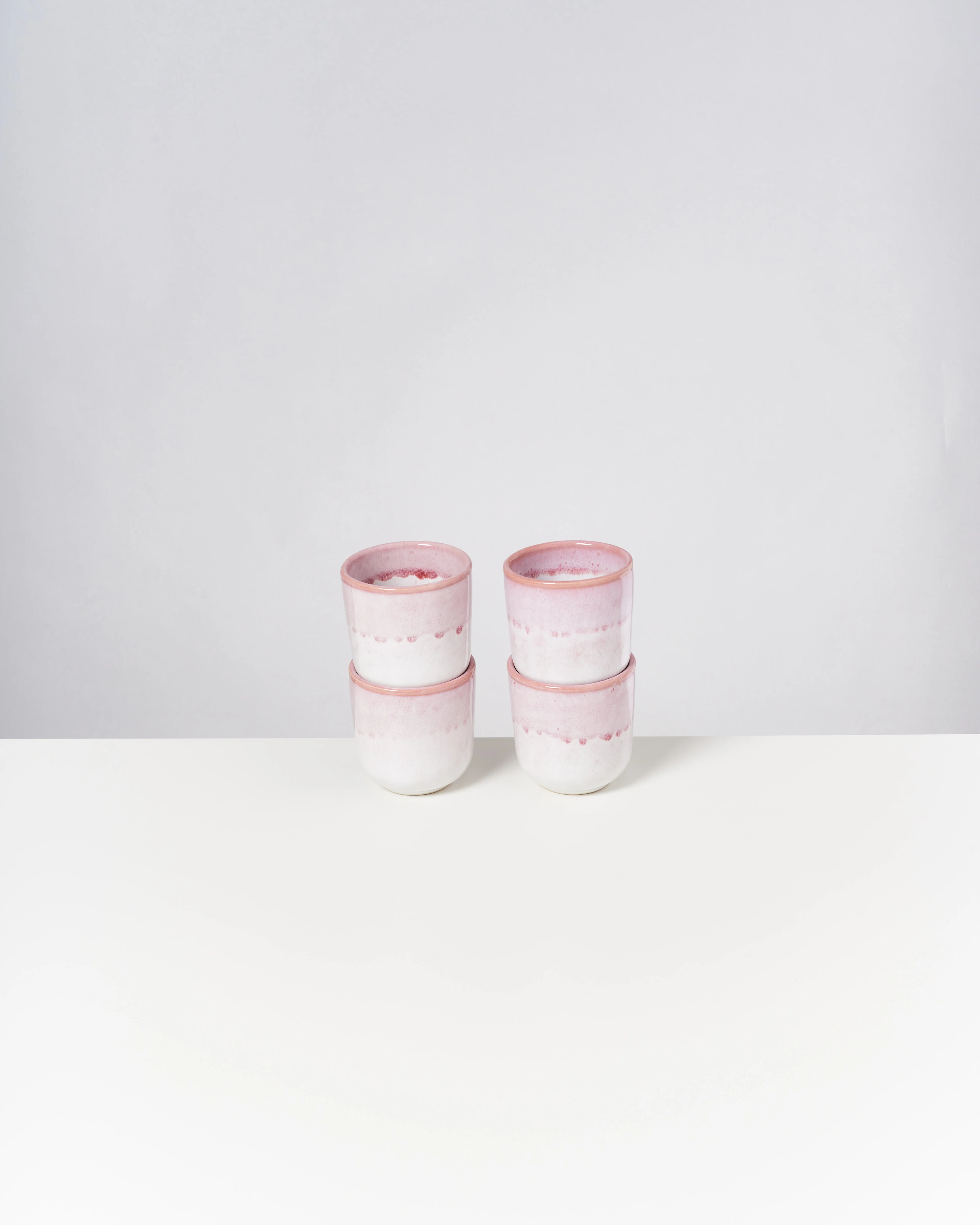 Copa Alto Becher klein rosa weiß 4er-Set