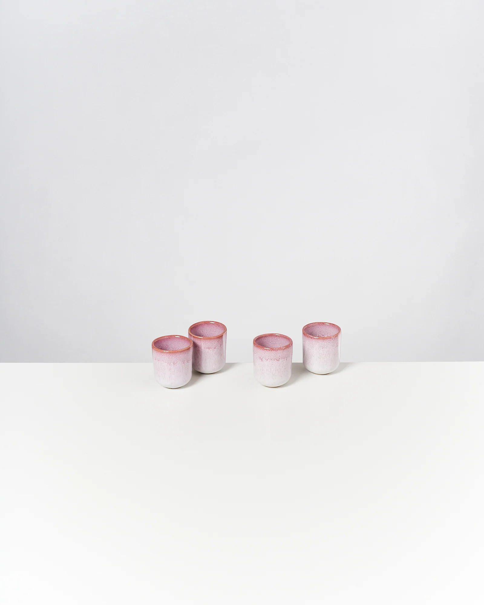 Copa Alto Espressobecher rosa weiß 4er-Set