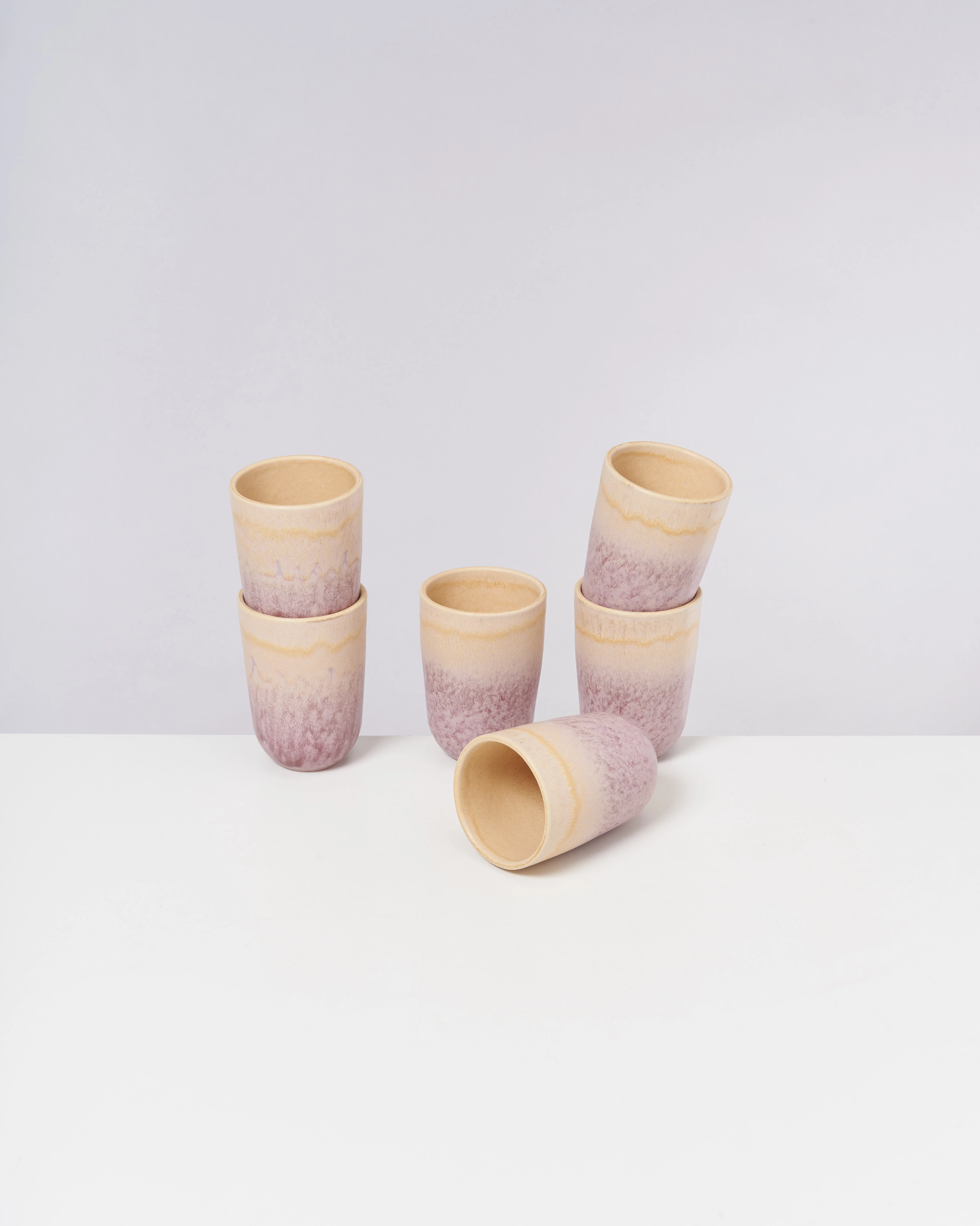 Copa Alto Becher groß apricot flieder 6er-Set