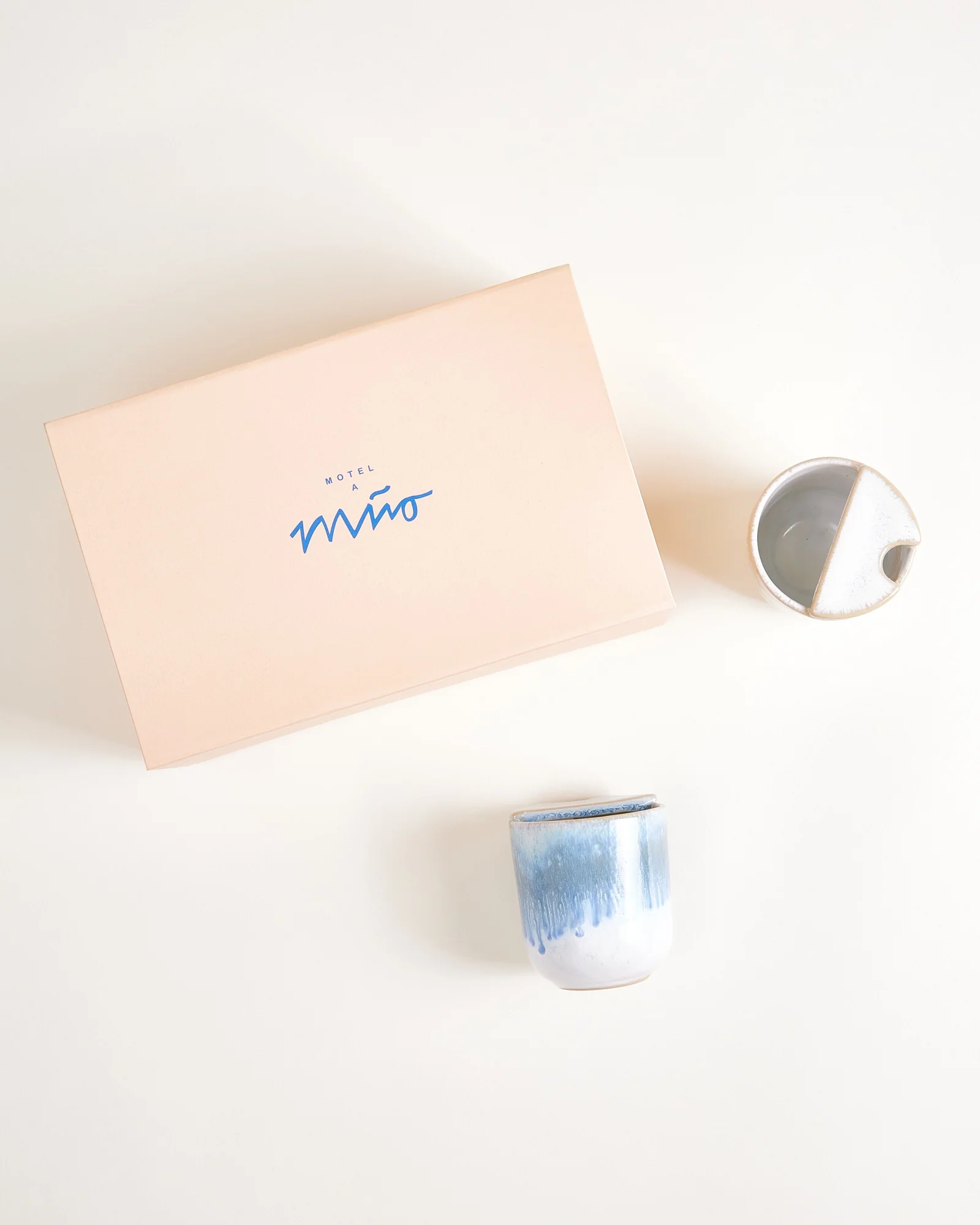 To-Go Becher klein Geschenk-Set hellblau sand 3-teilig - Image 2