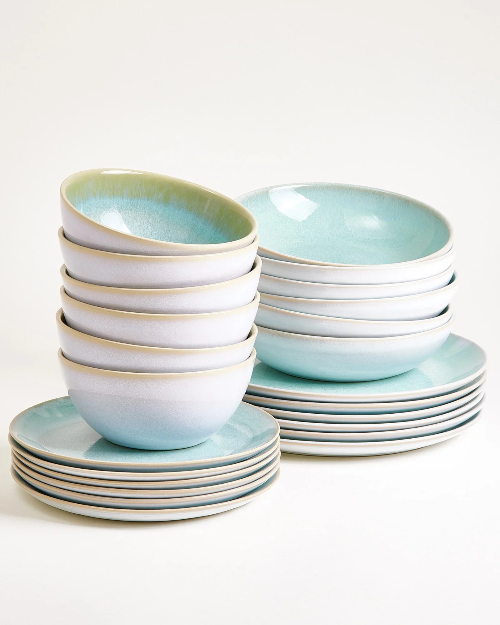 Cordoama Geschirr-Set classic mint 24-teilig