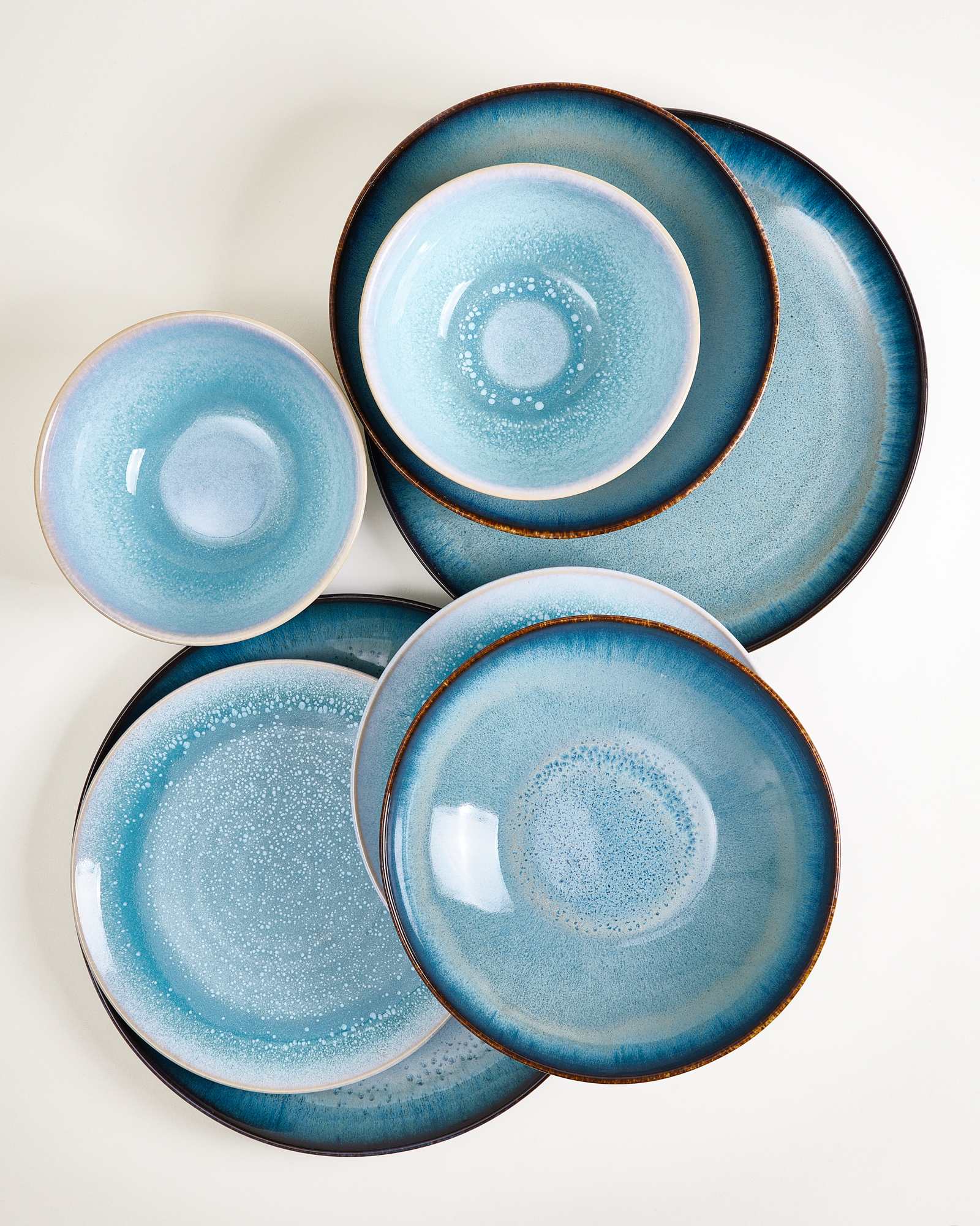 Geschirr-Set Soft Tide aqua grünblau 8-teilig - Image 3