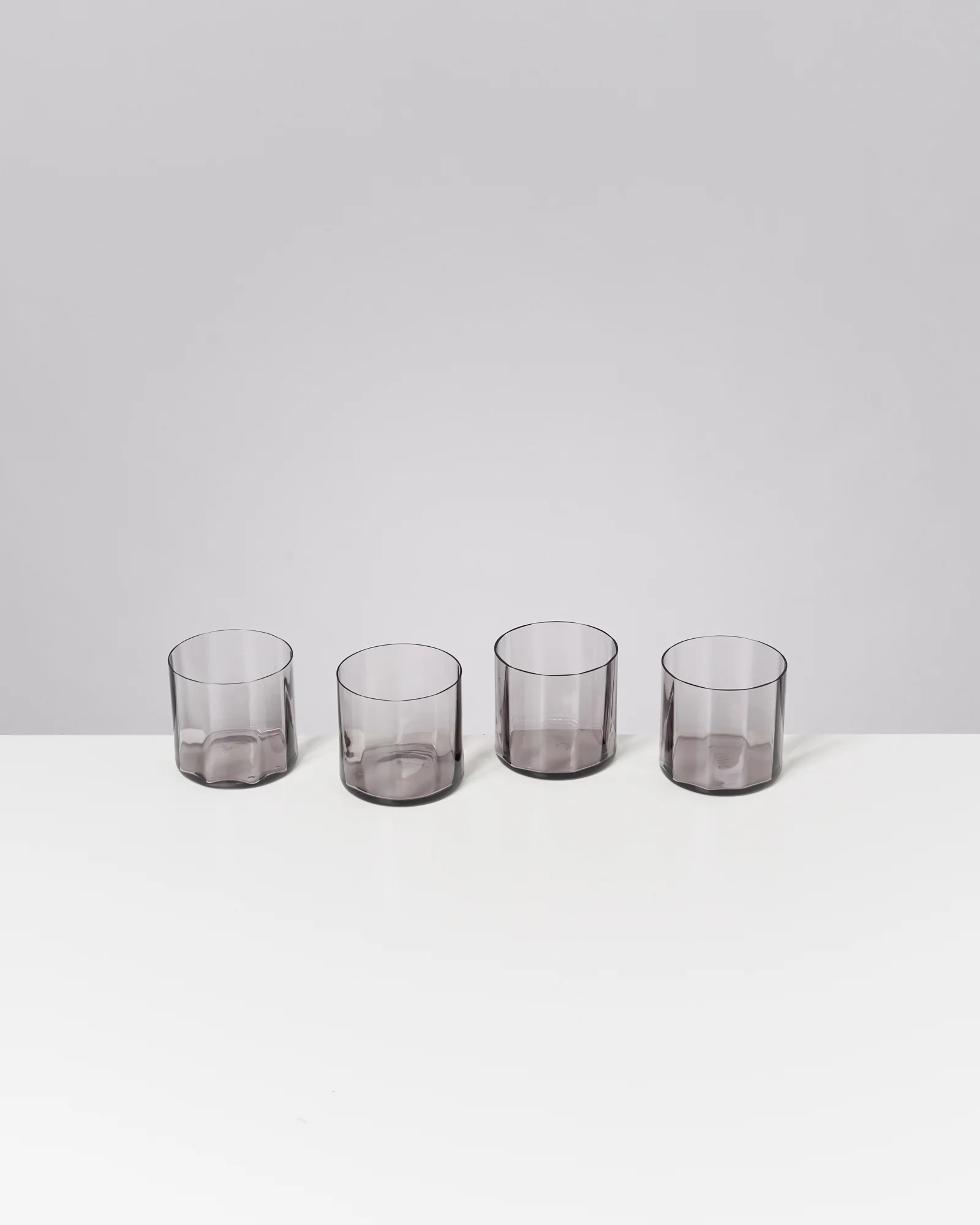 Joia Glas klein flower grau 4er-Set