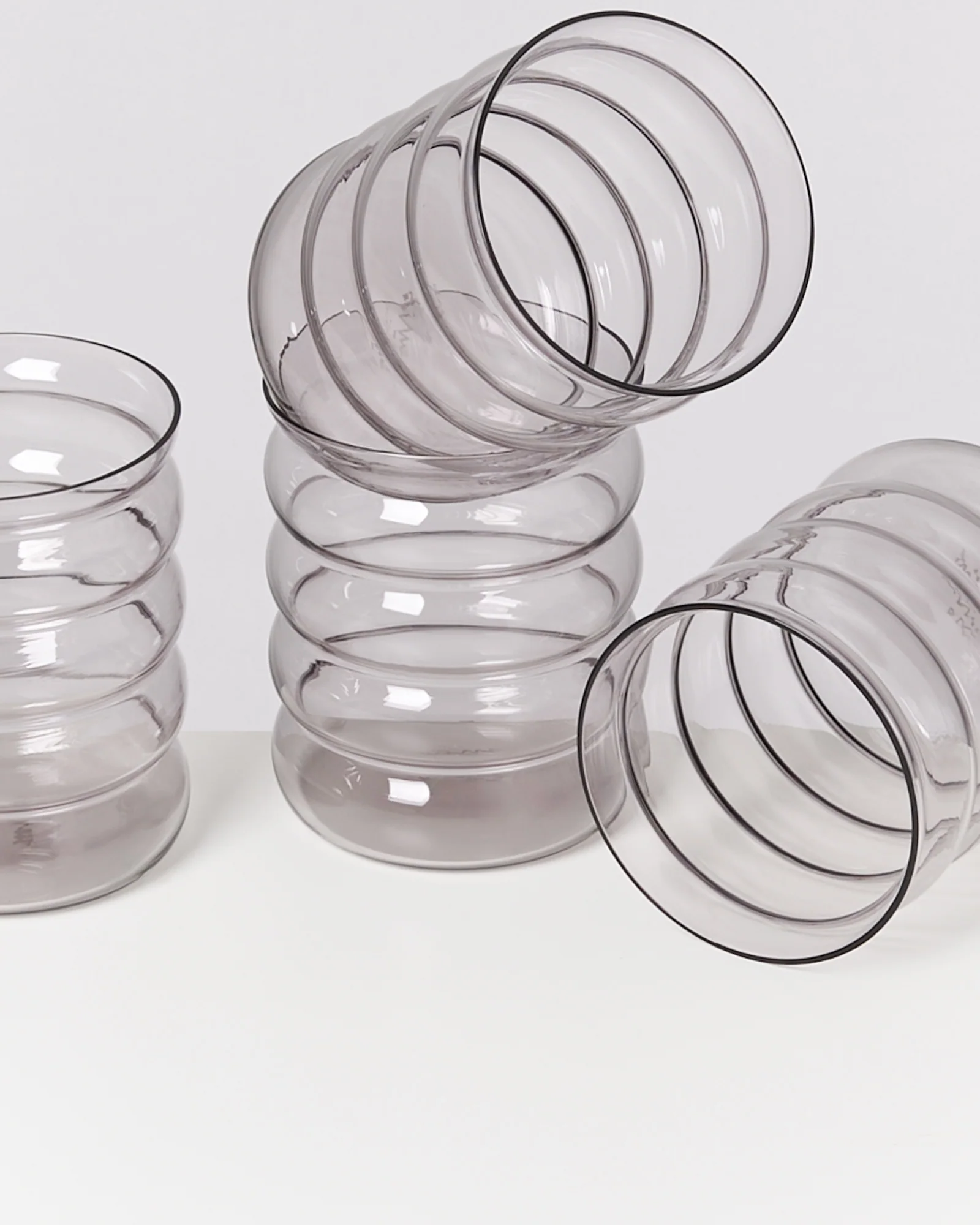 Joia Glas groß bubble grau 4er-Set - Image 2