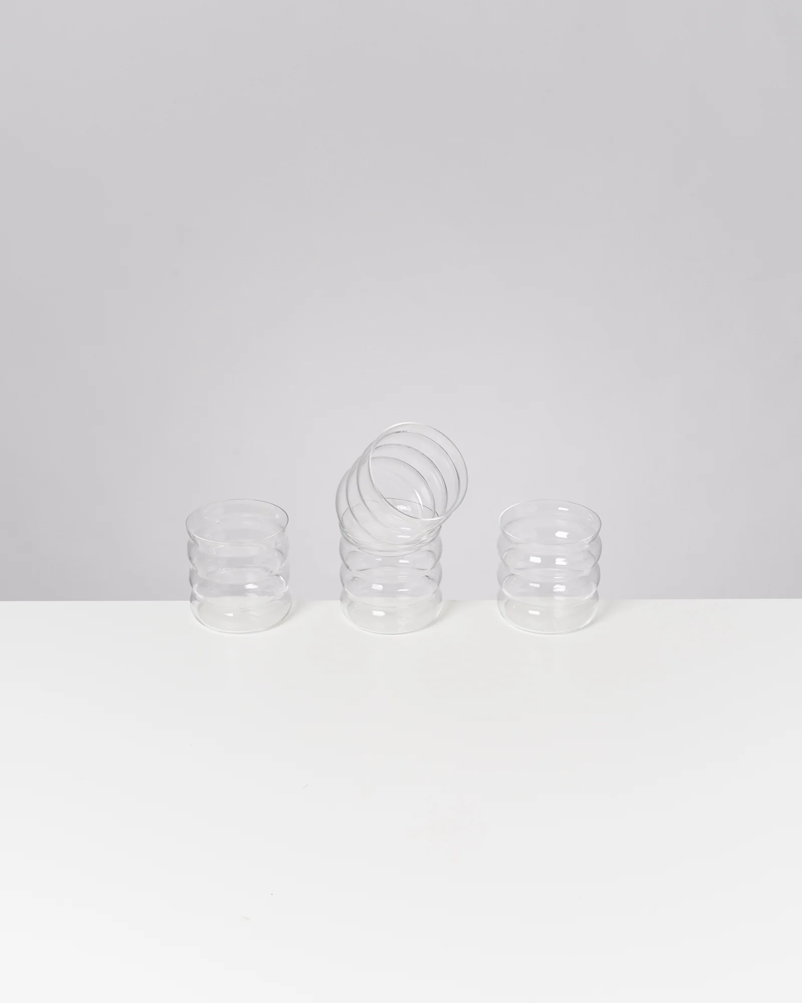 Joia Glas klein bubble transparent 4er-Set