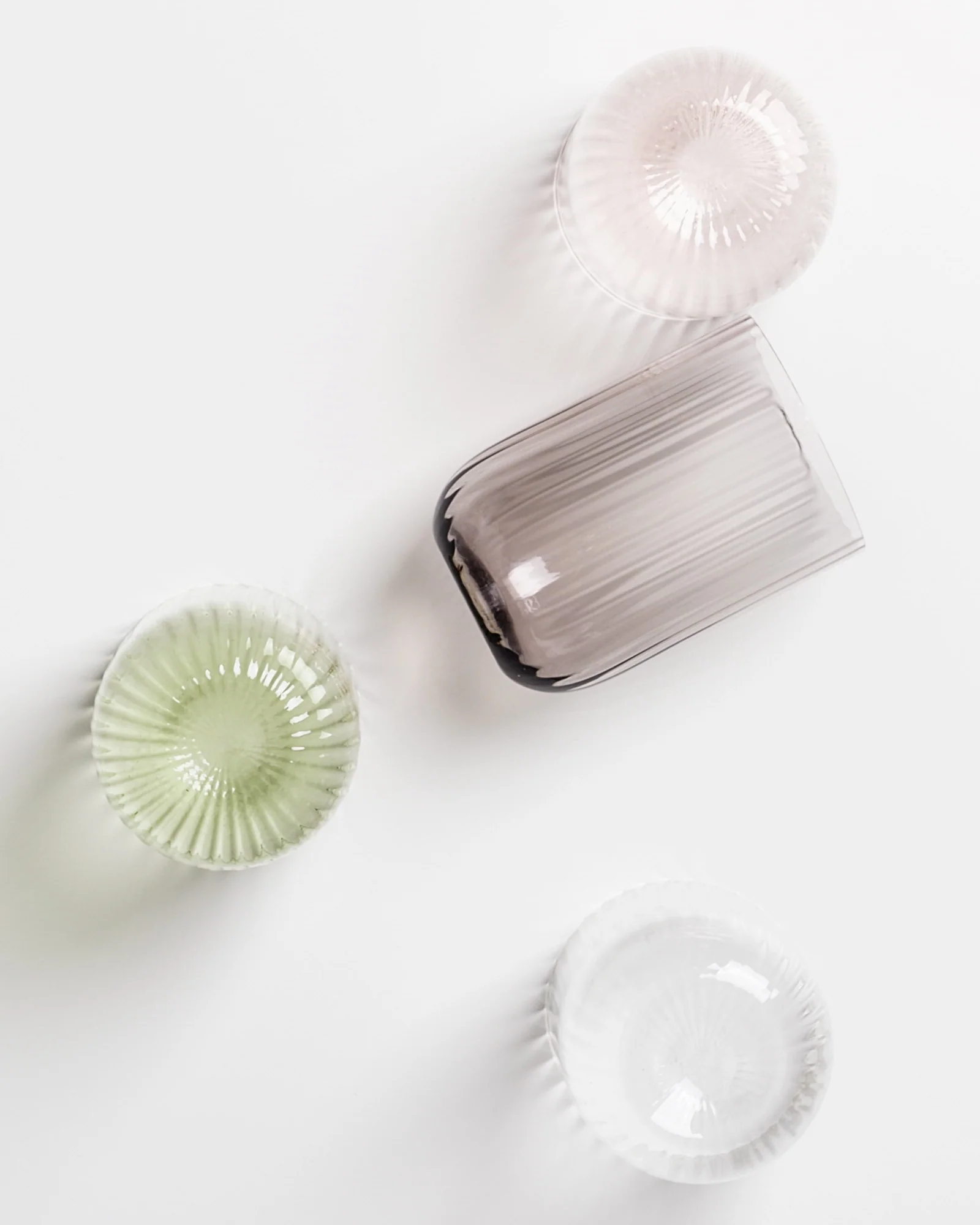 Joia Glas klein riffled Blush Spark mix 4er-Set - Image 3