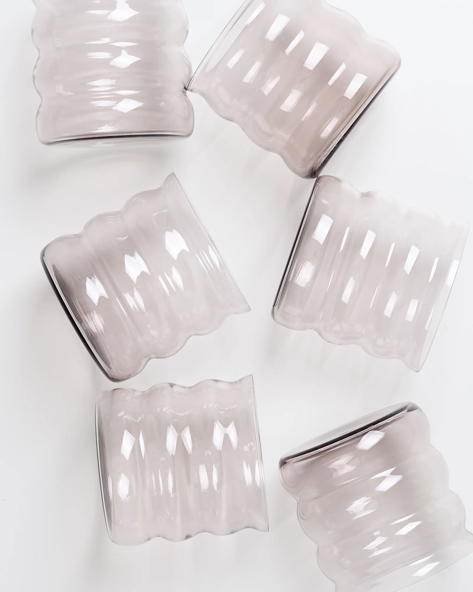 Joia Glas klein bubble grau 6er-Set - Image 4
