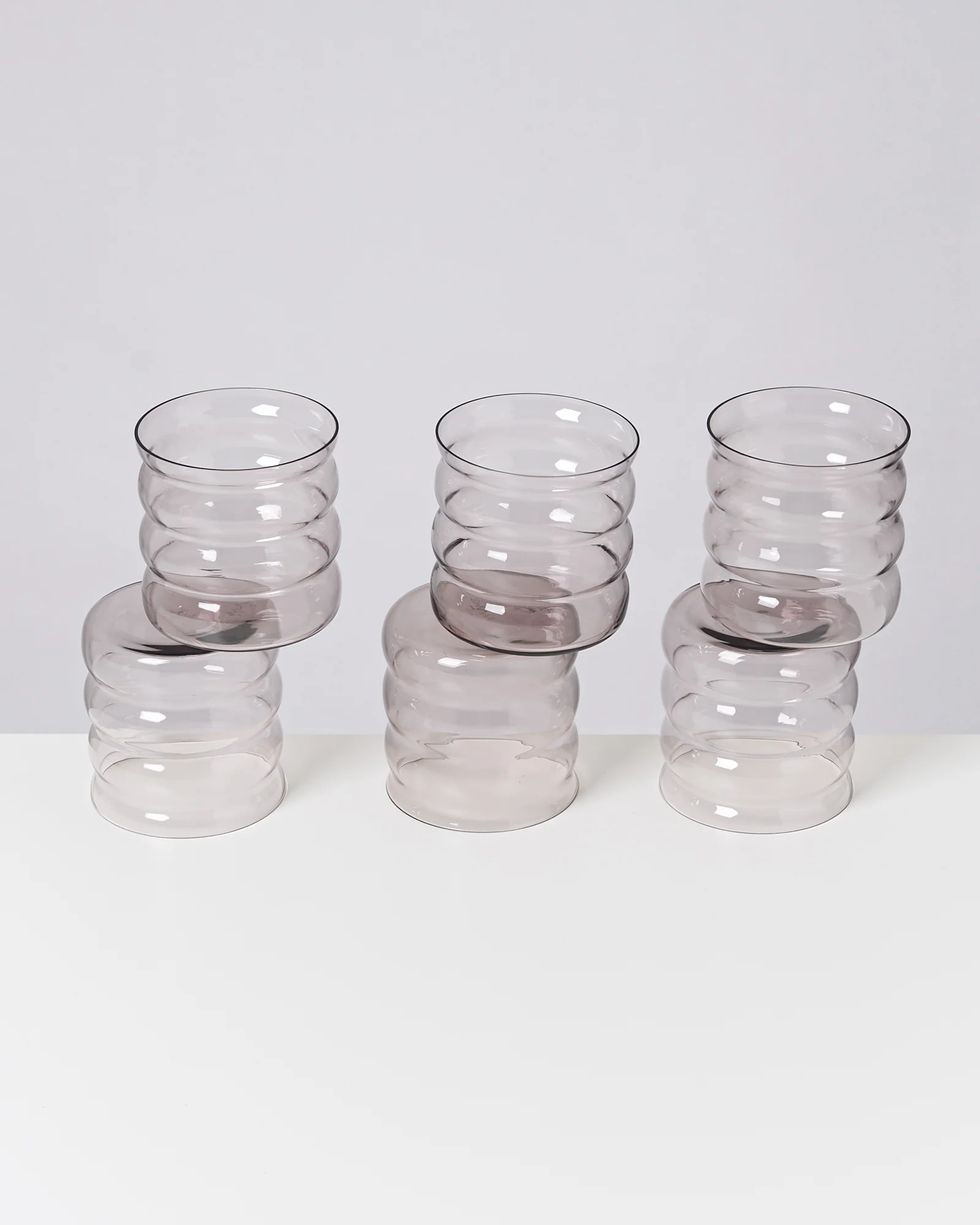 Joia Glas klein bubble grau 6er-Set - Image 5