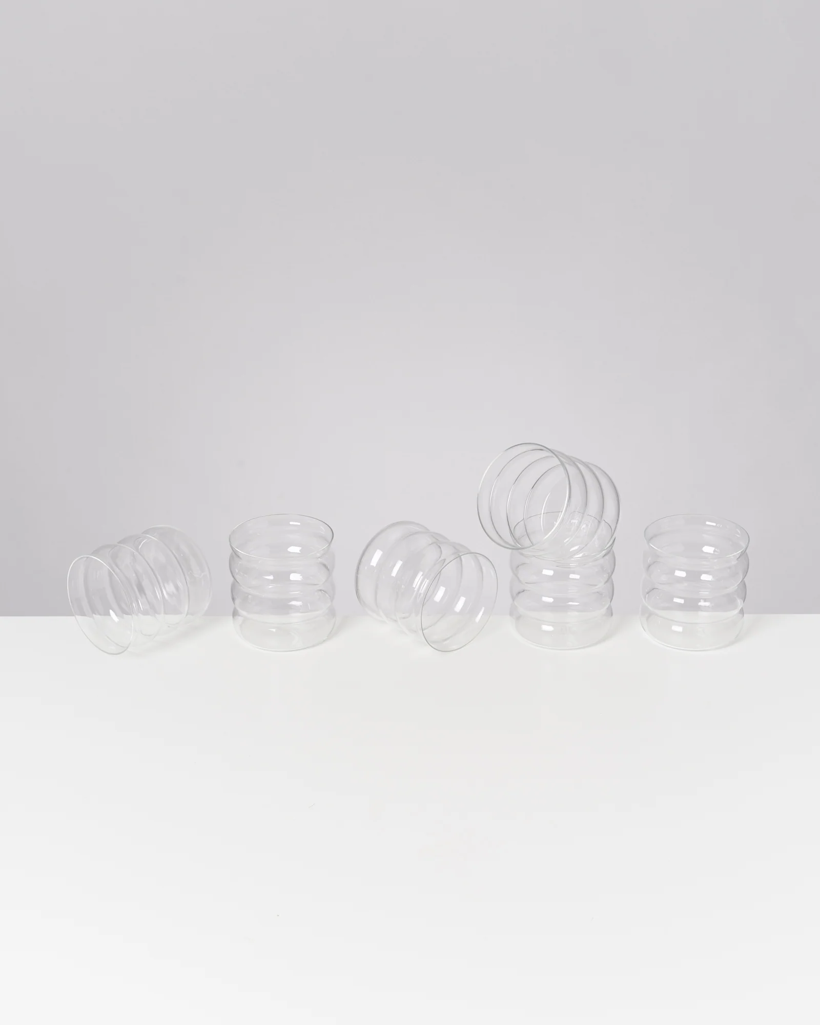 Joia Glas klein bubble transparent 6er-Set