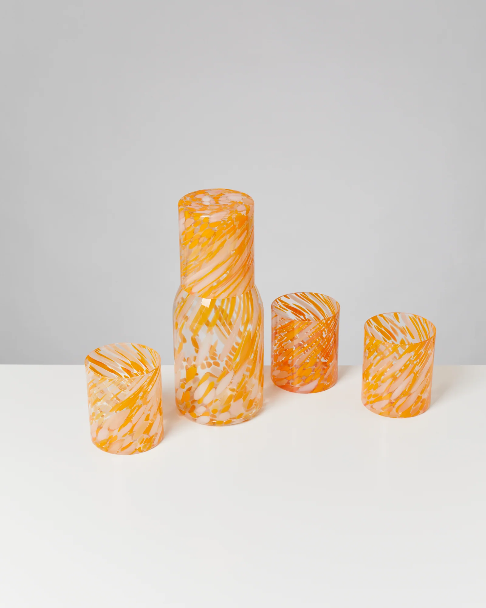 Joia Glas groß drops orange 5er-Set