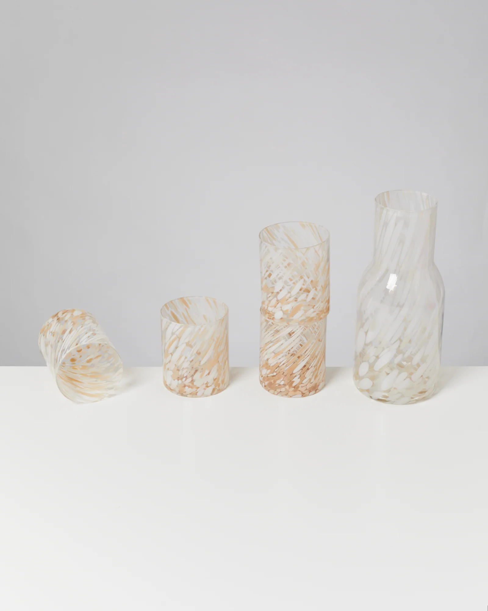 Joia Glas groß drops sand 5er-Set - Image 3