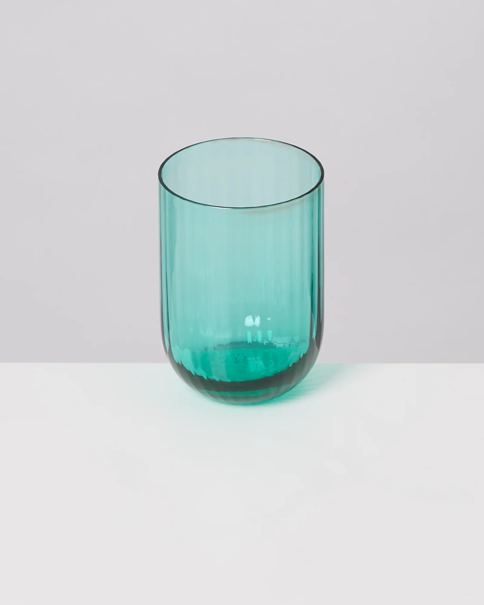 Joia Glas klein riffled türkis