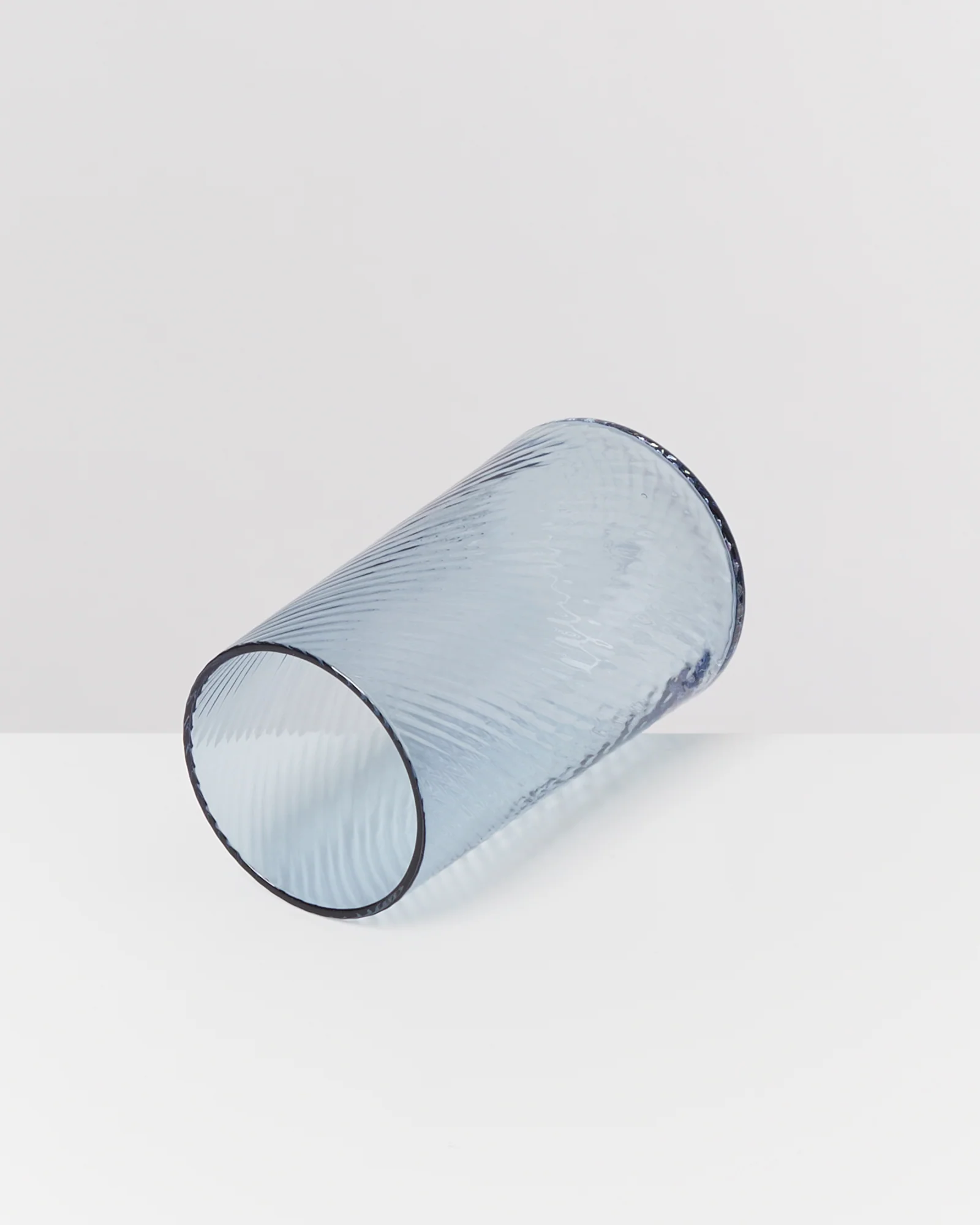 Leiria Glas klein riffled blau - Image 2