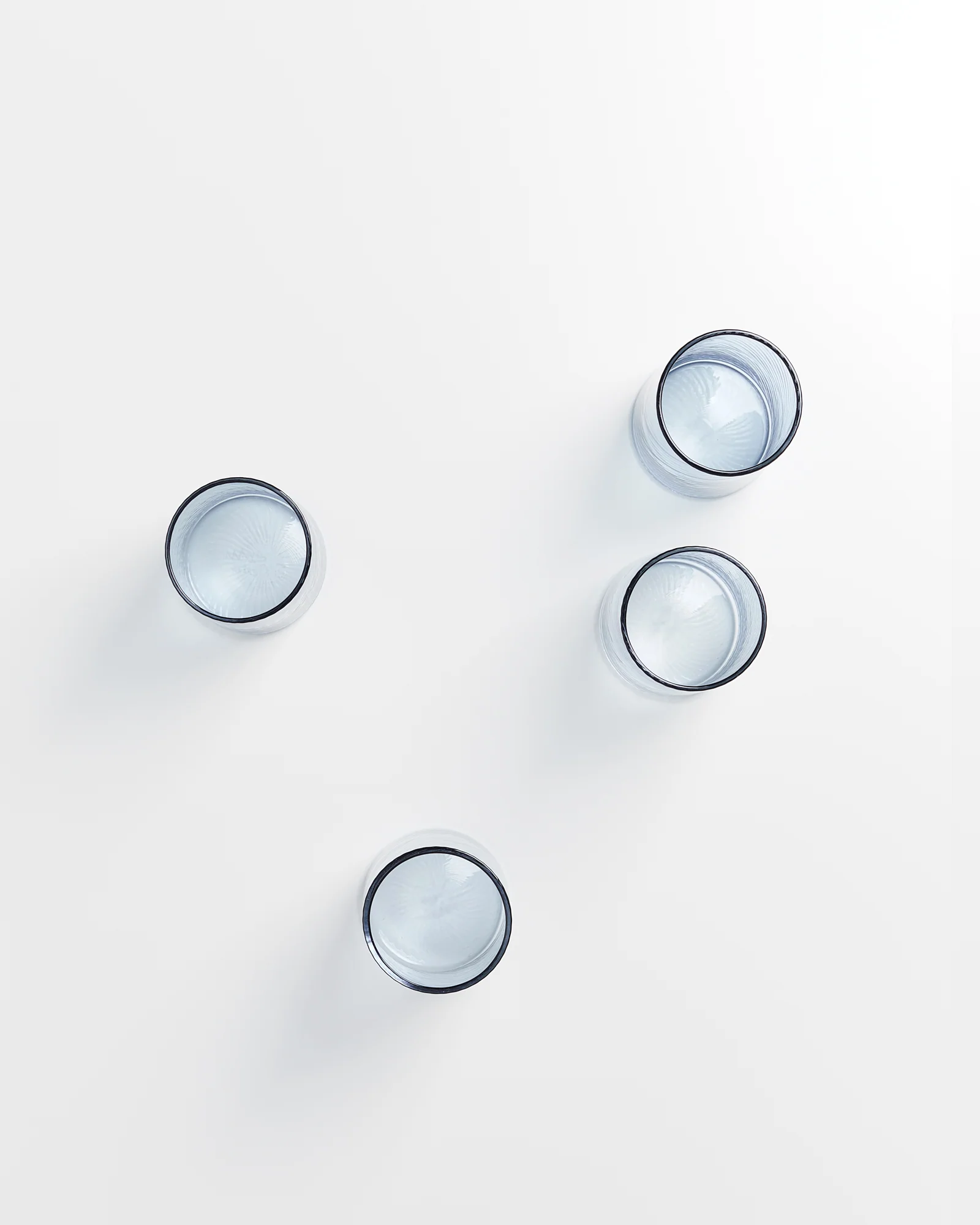 Leiria Glas klein riffled blau 4er-Set - Image 5