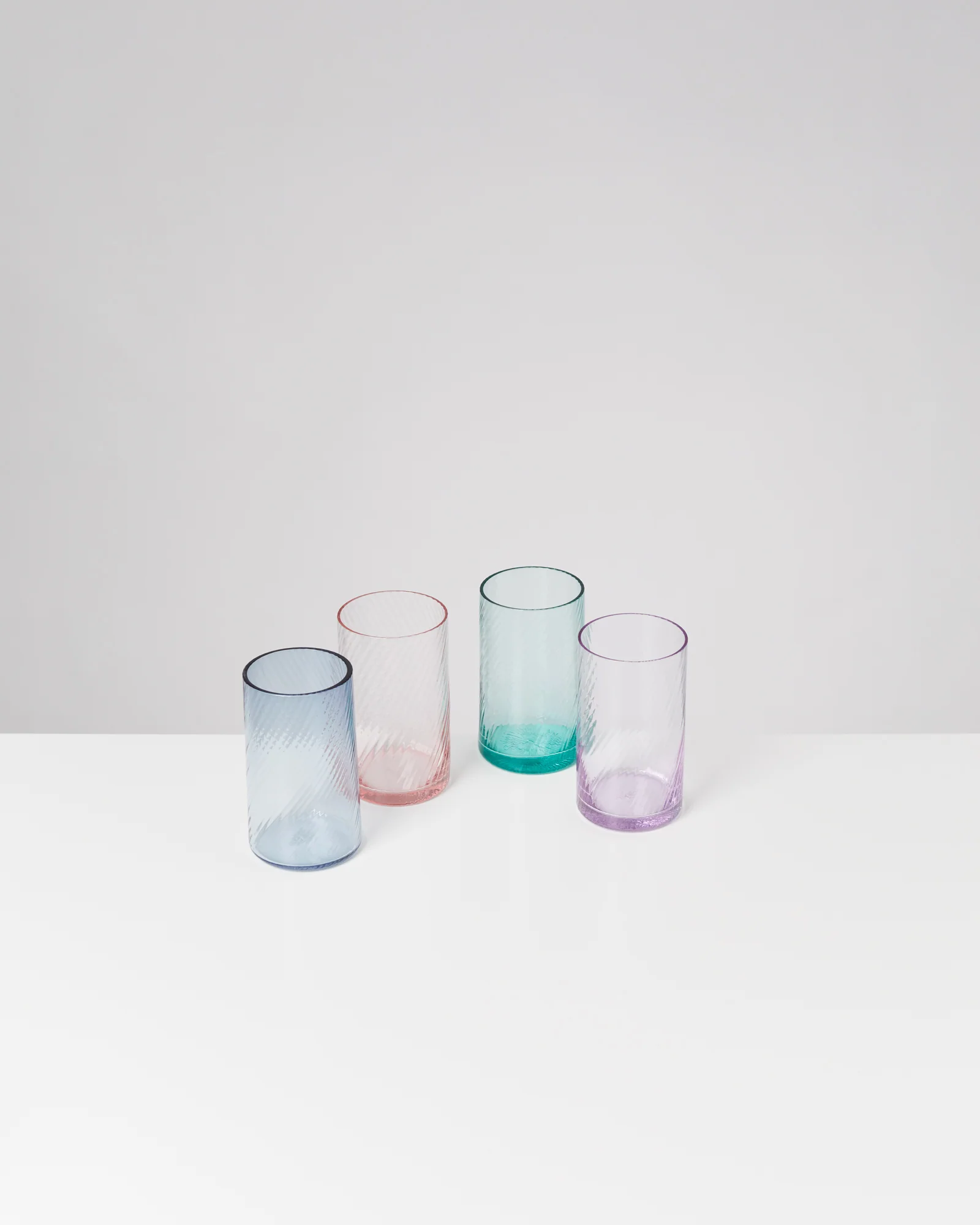 Leiria Glas klein riffled blau - Image 3