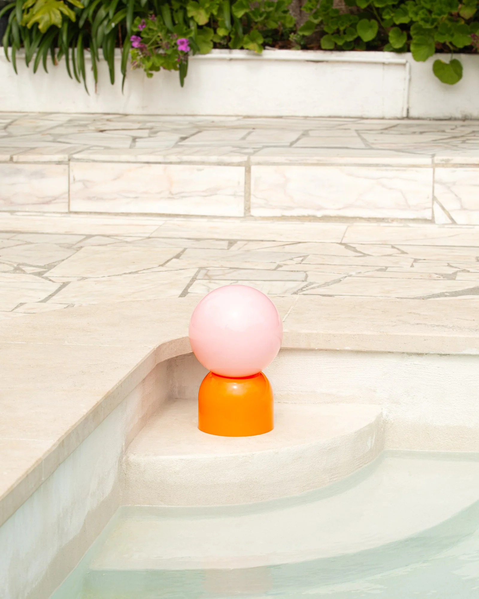 Lumo Glaslampe rosa orange - Image 3