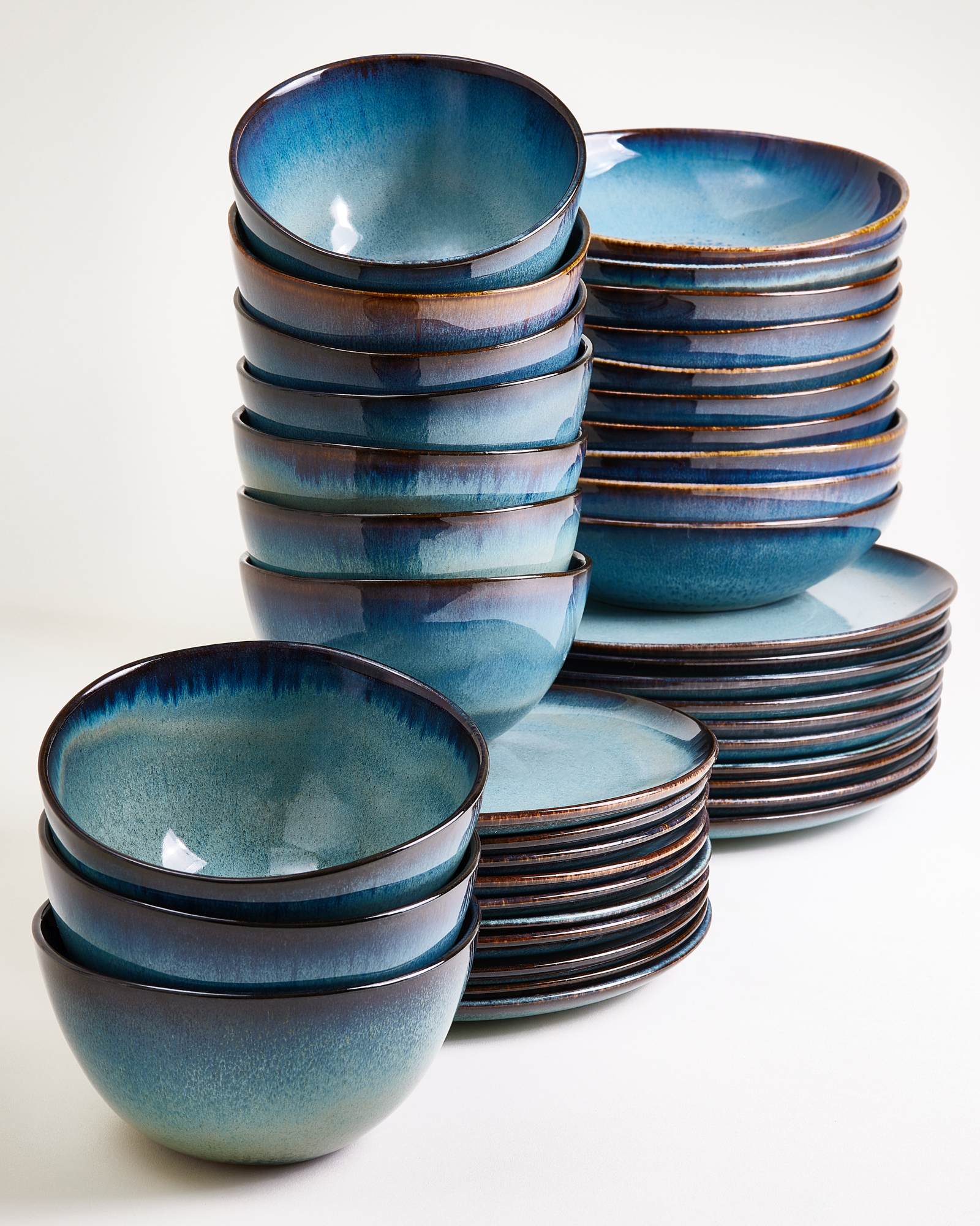 Madeira Geschirr-Set grünblau 40-teilig