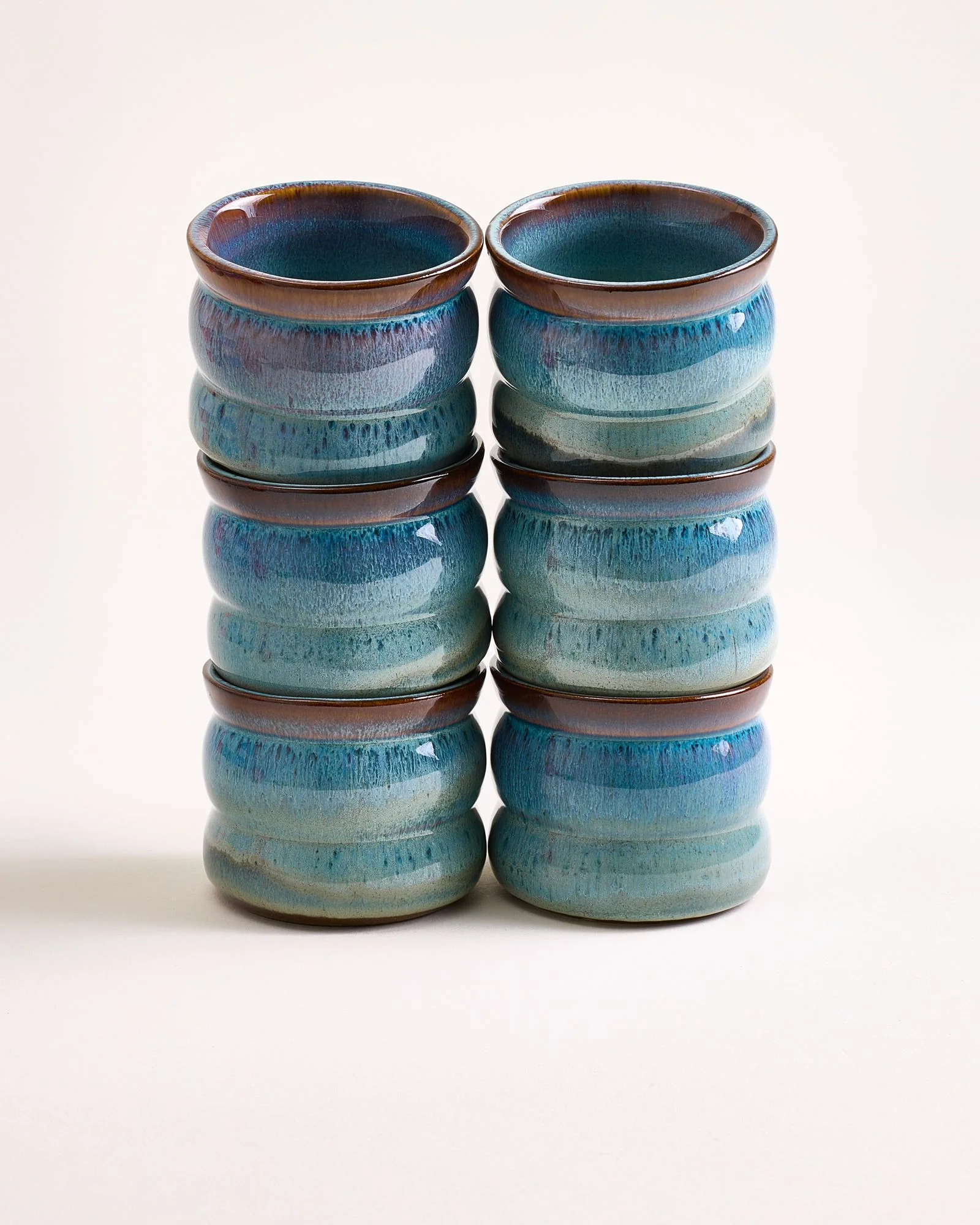Madeira Becher klein bubble grünblau 6er-Set
