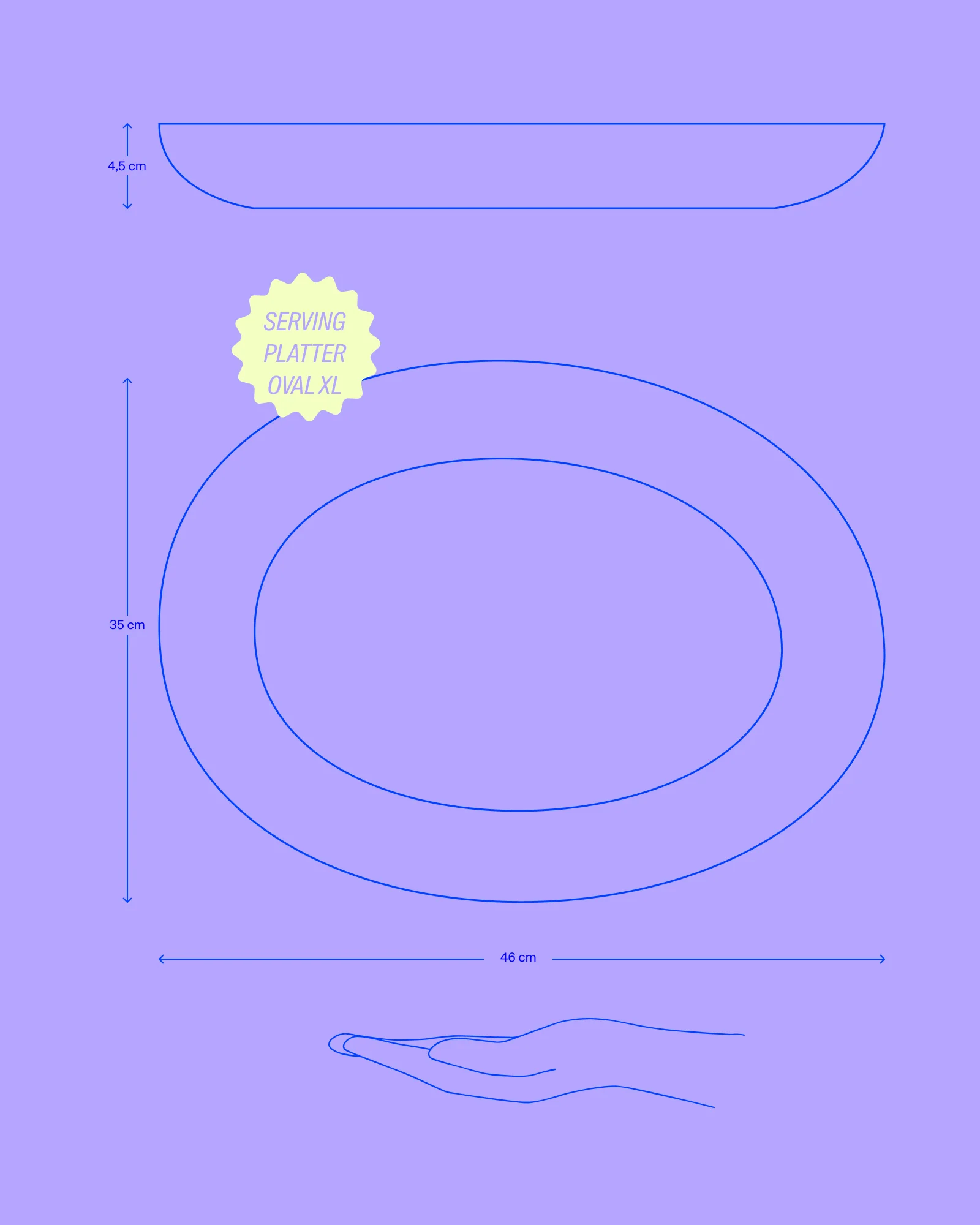 Madeira Servierplatte XL oval grünblau - Image 4