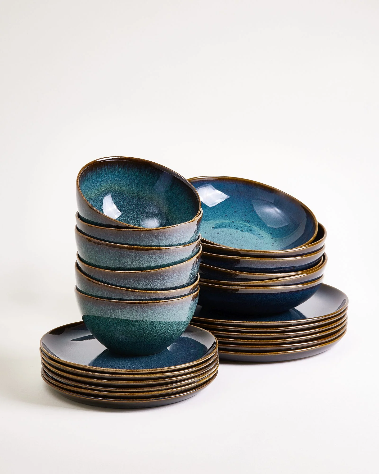 Melides Geschirr-Set oceanblue 24-teilig