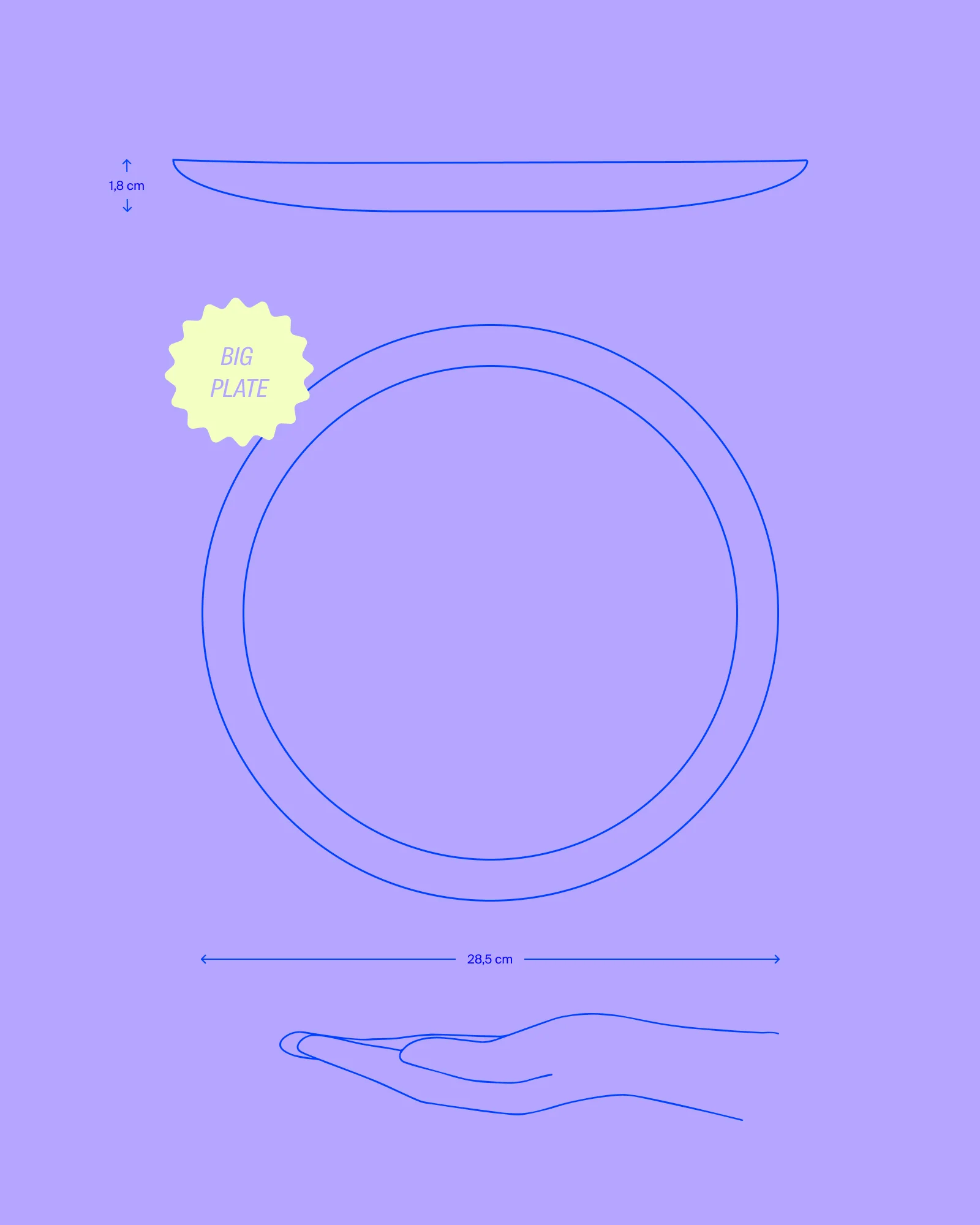 Melides Teller groß deepseablue - Image 5