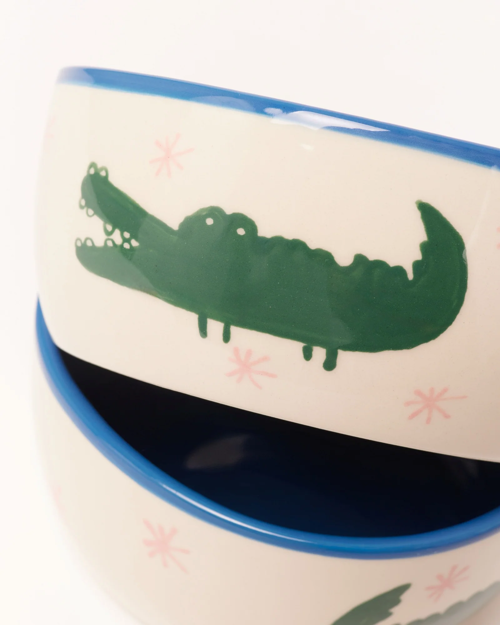 Miio Miini Müslischale Croco weiß blau - Image 5